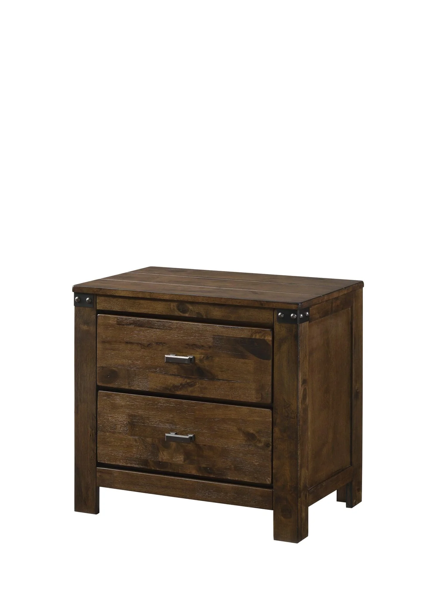 Curtis Nightstand Brown 2 Drawers - Image 1
