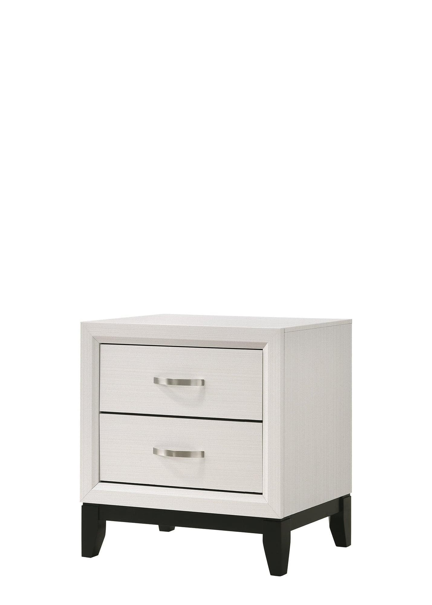 Akerson Nightstand Chalk Curved 2 Drawers