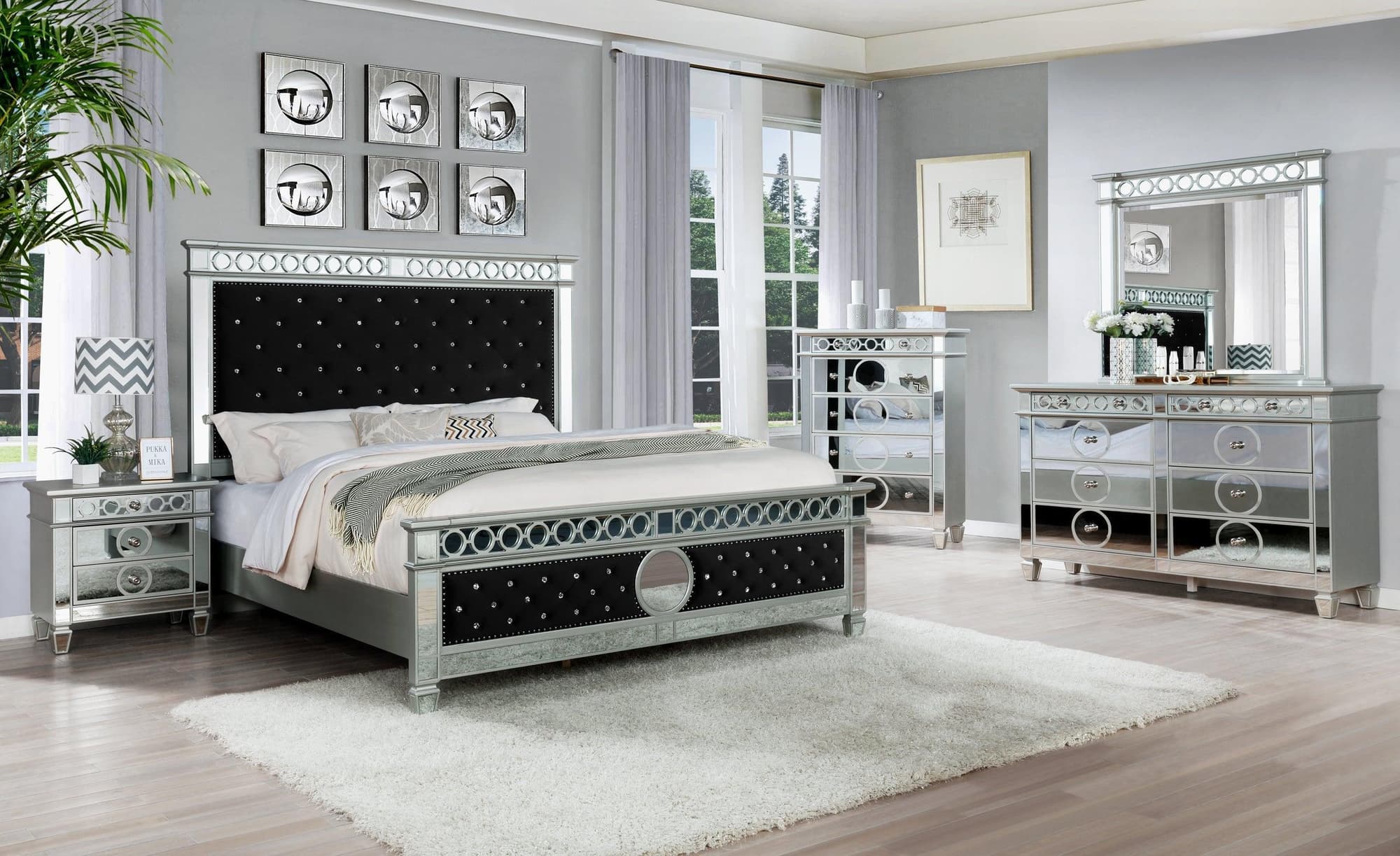 James Black Panel Bedroom Set - Image 1