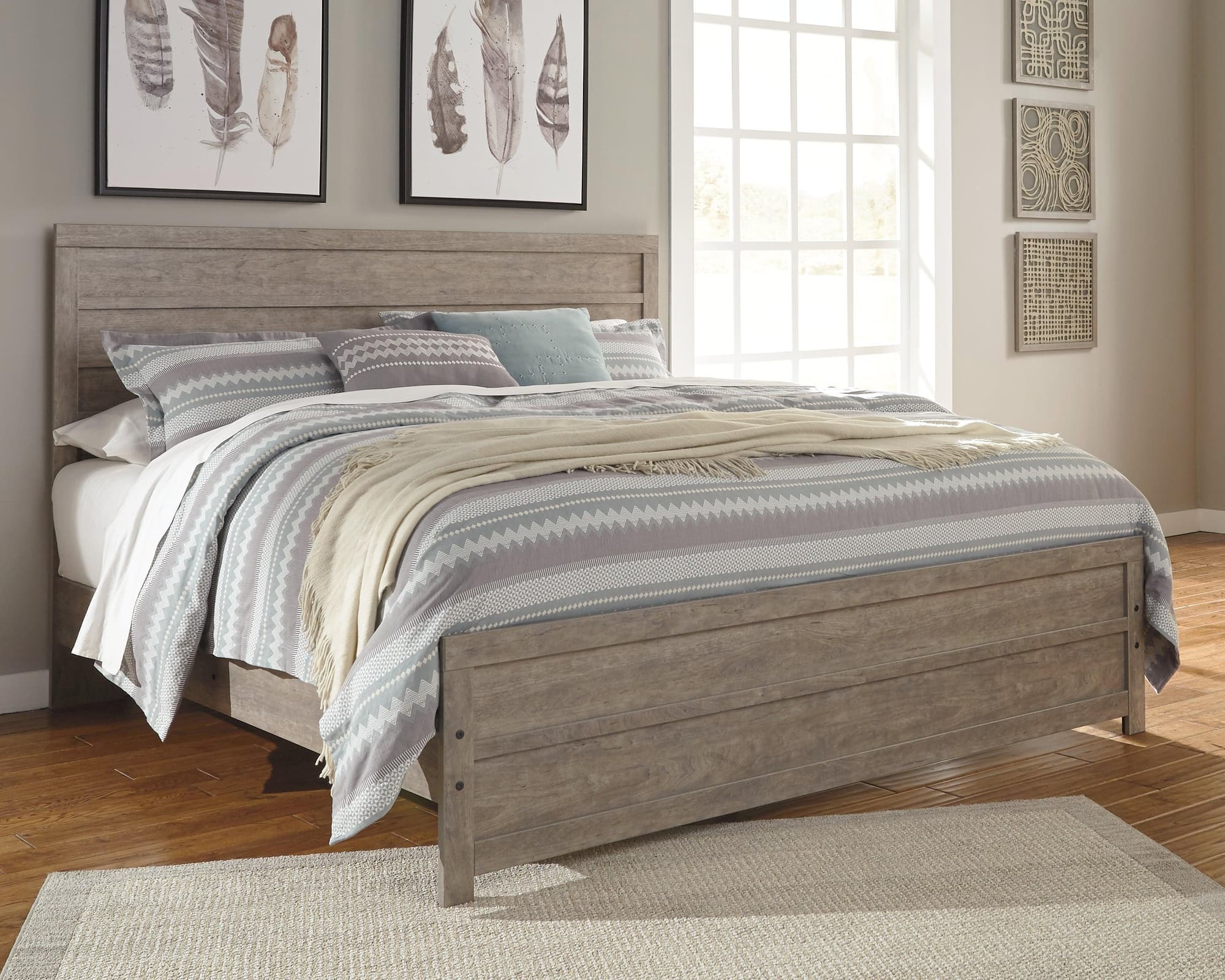 Culverbach Gray King Panel Bed - Image 1