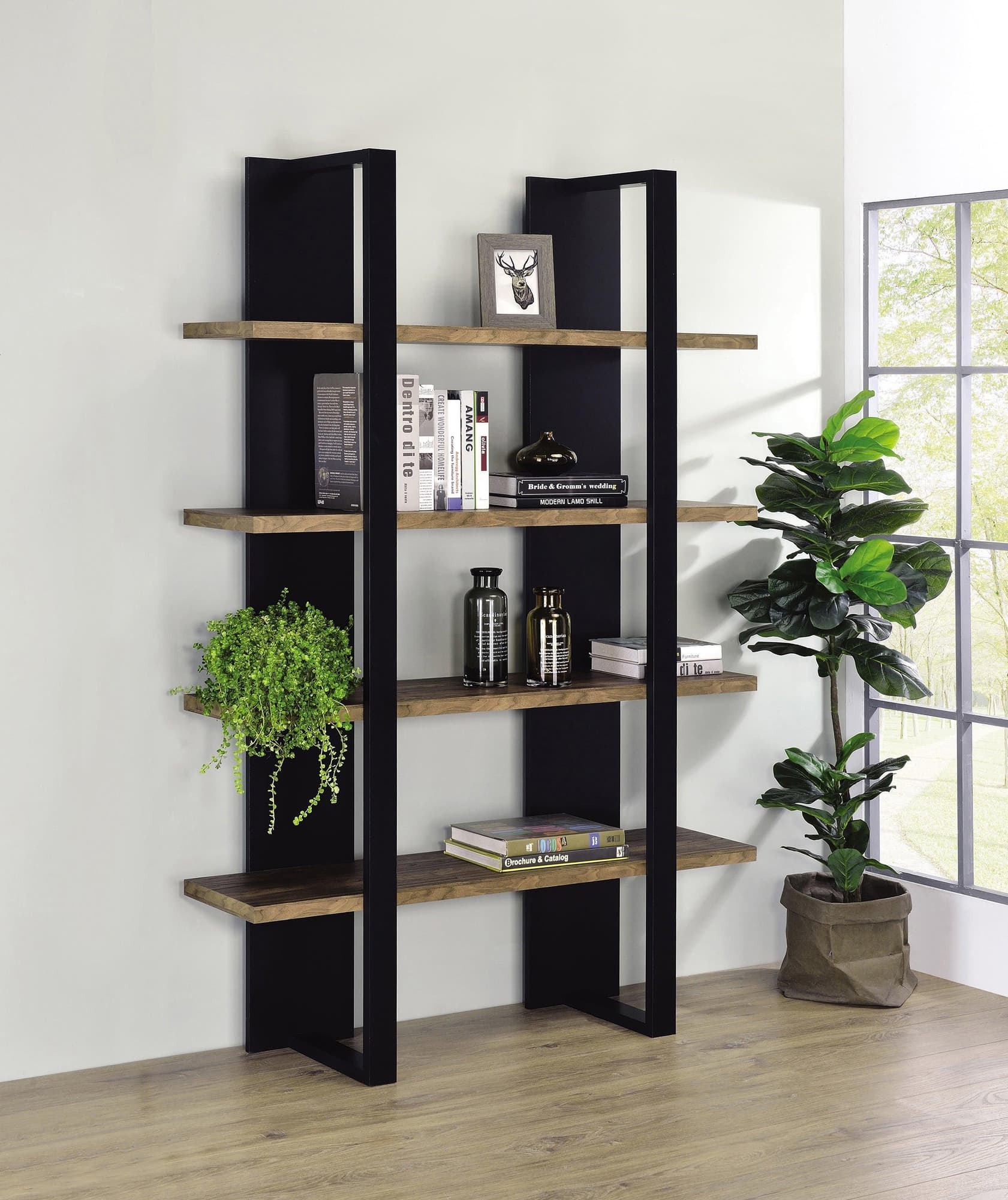 Danbrook Bookcase With 4 Full length Shelves