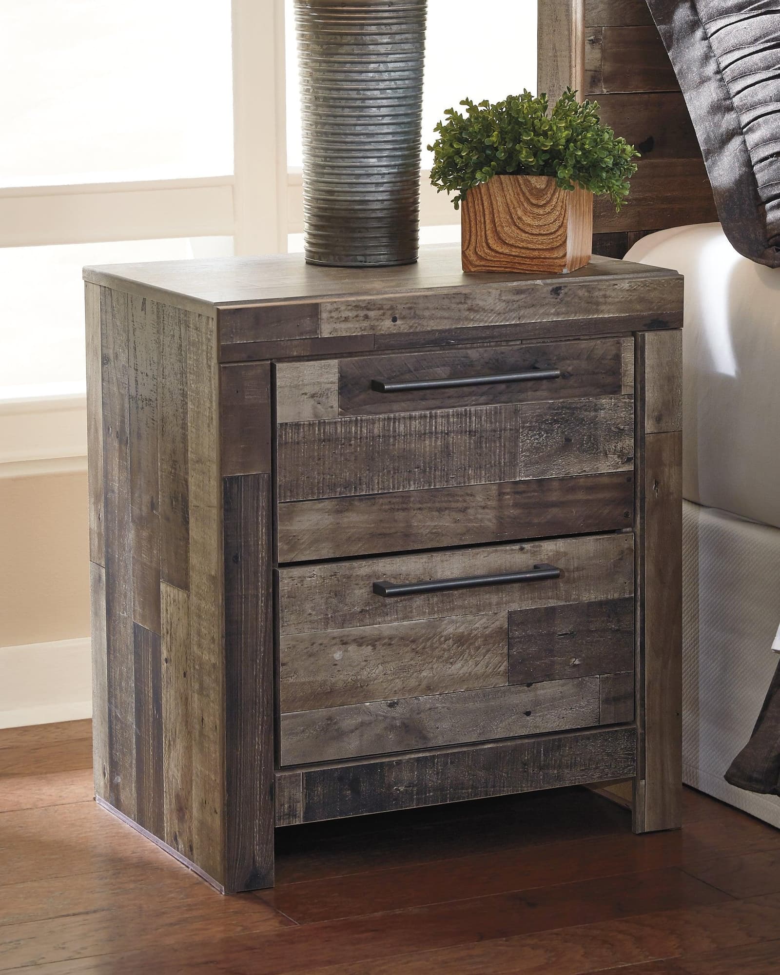 Derekson Multi Gray Nightstand - Image 1