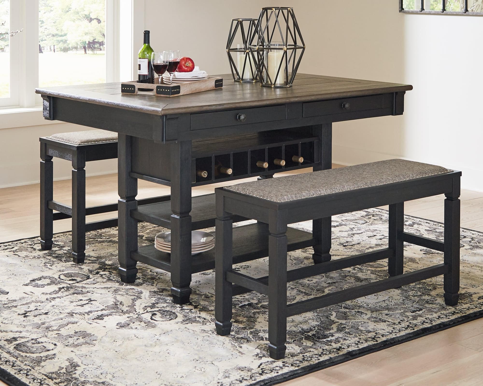 Tyler Creek Black Gray Counter Height Dining Table - Image 1