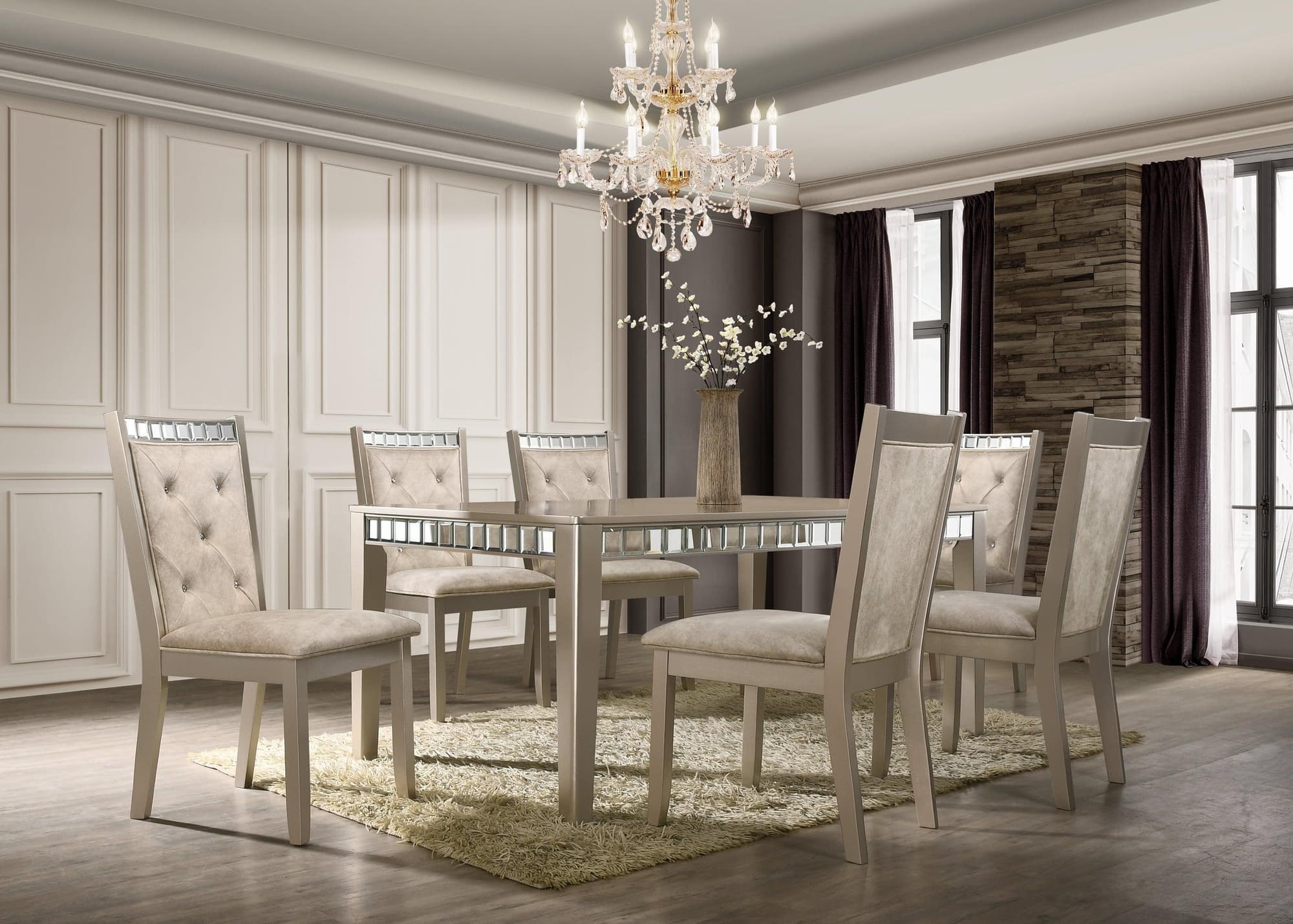 Clara Champagne Dining Room Set - Image 1