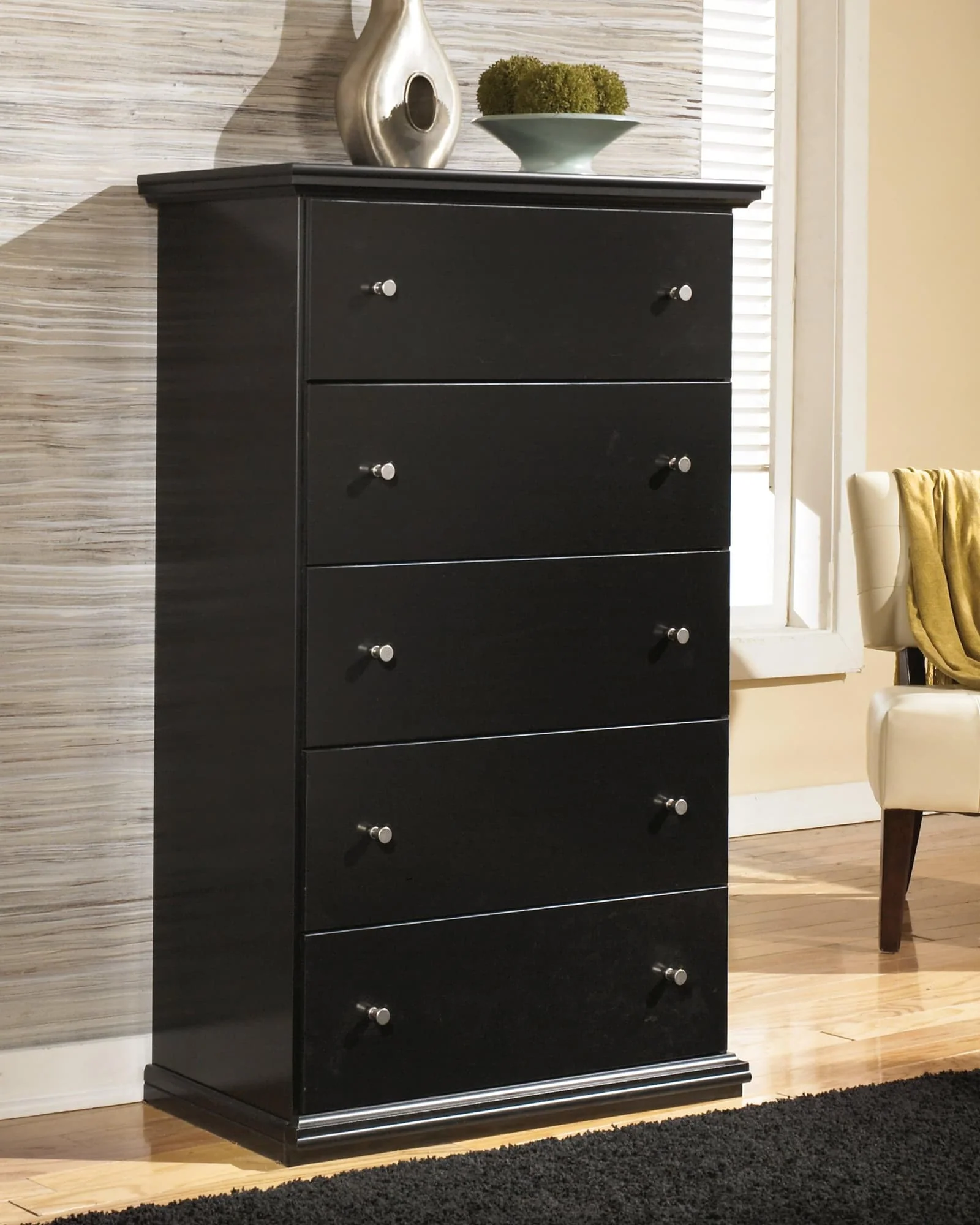 Maribel Black Chest Of Drawers - Image 1