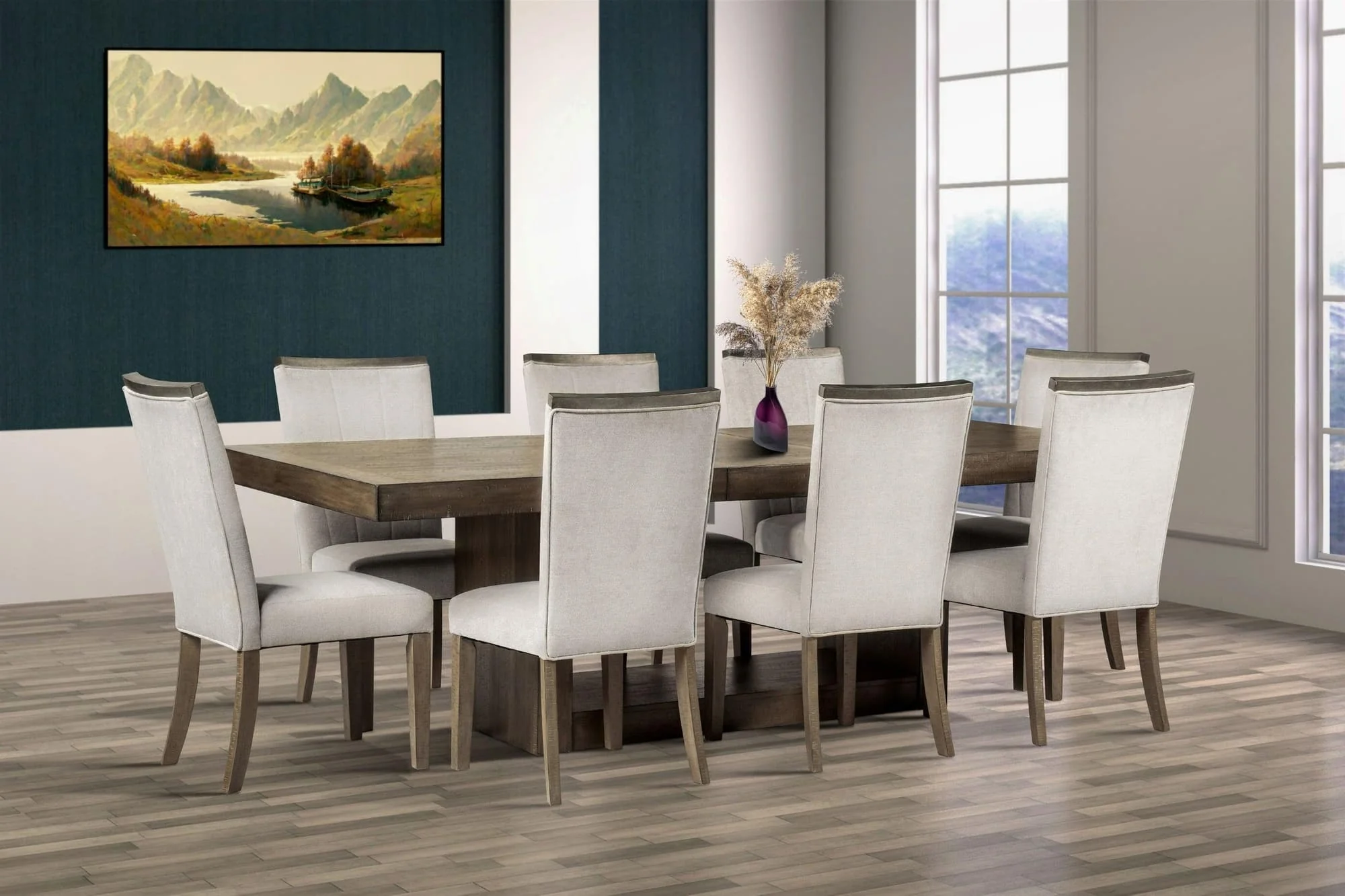 Dim Brown Dining Room Set - Image 1