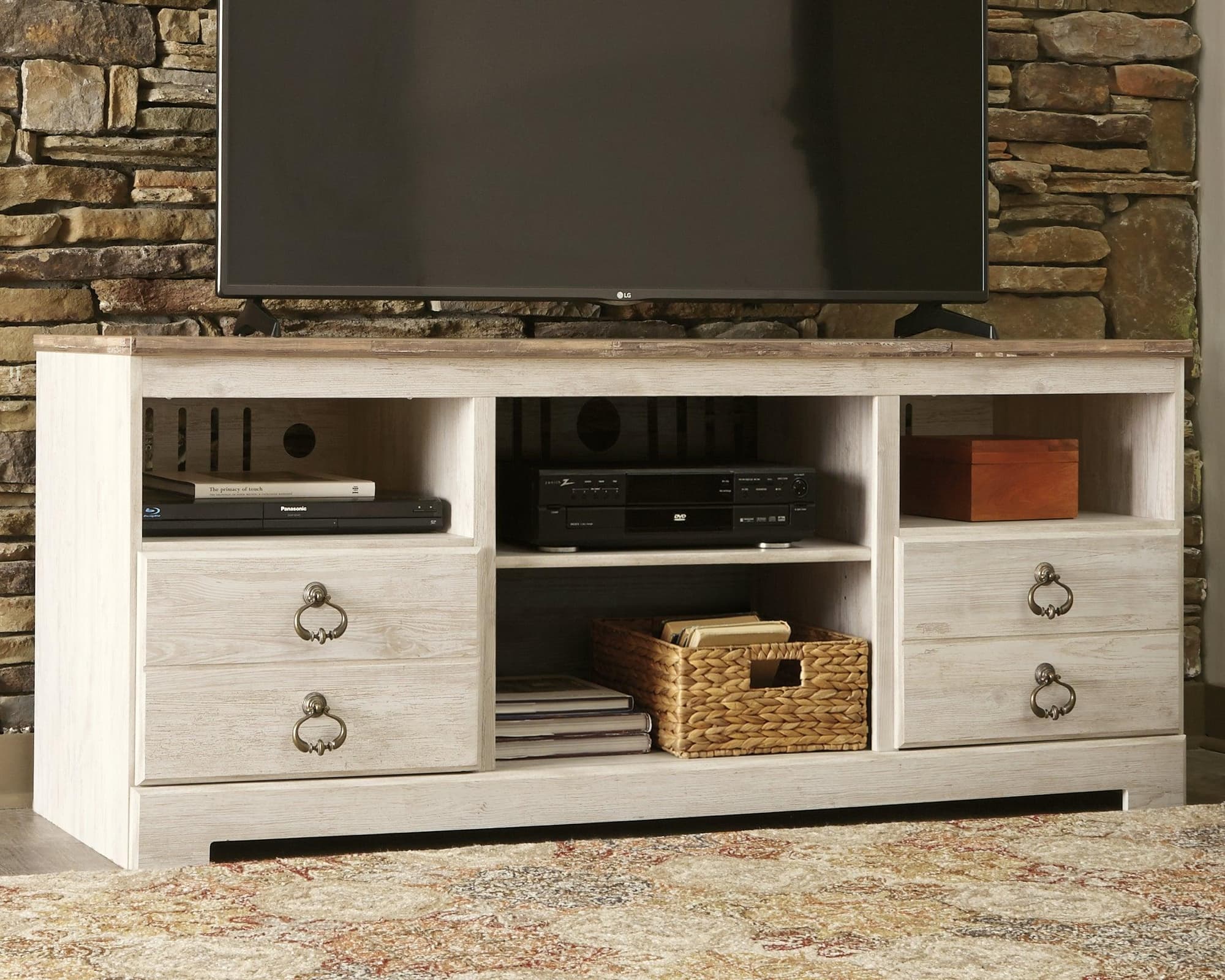 Willowton Whitewash 64" Tv Stand - Image 1