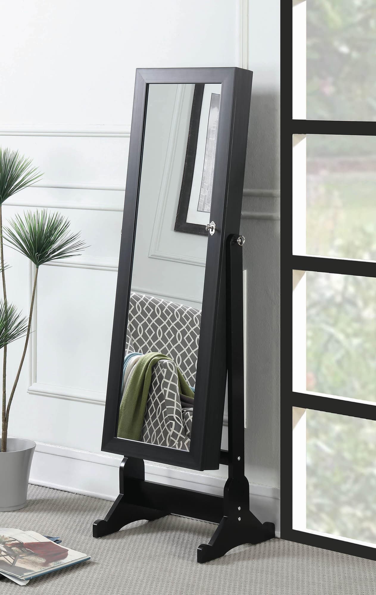 Tutuola Jewelry Cheval Mirror Black - Image 1