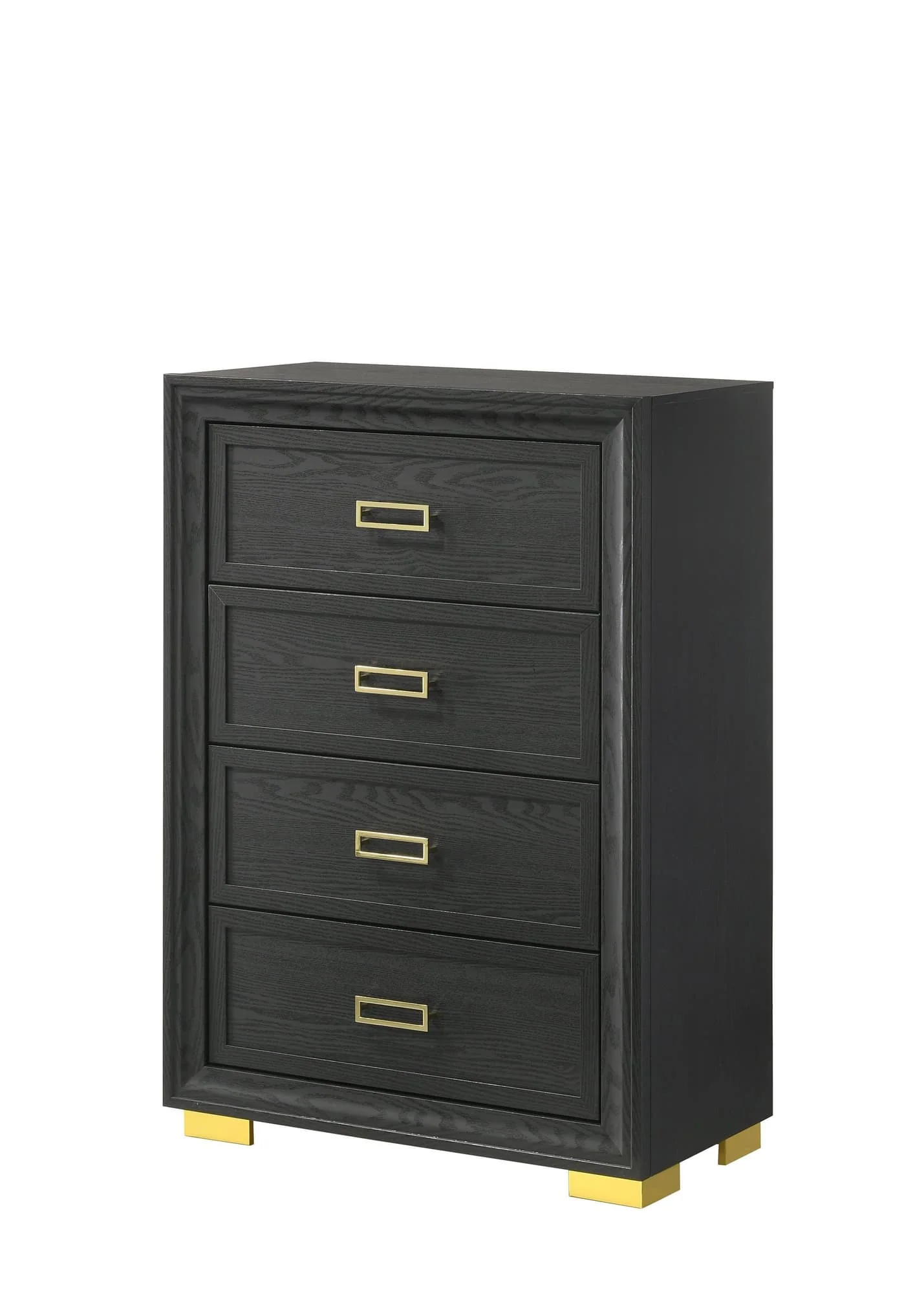 Pepe Chest Black Gold 4 Drawers - Image 1