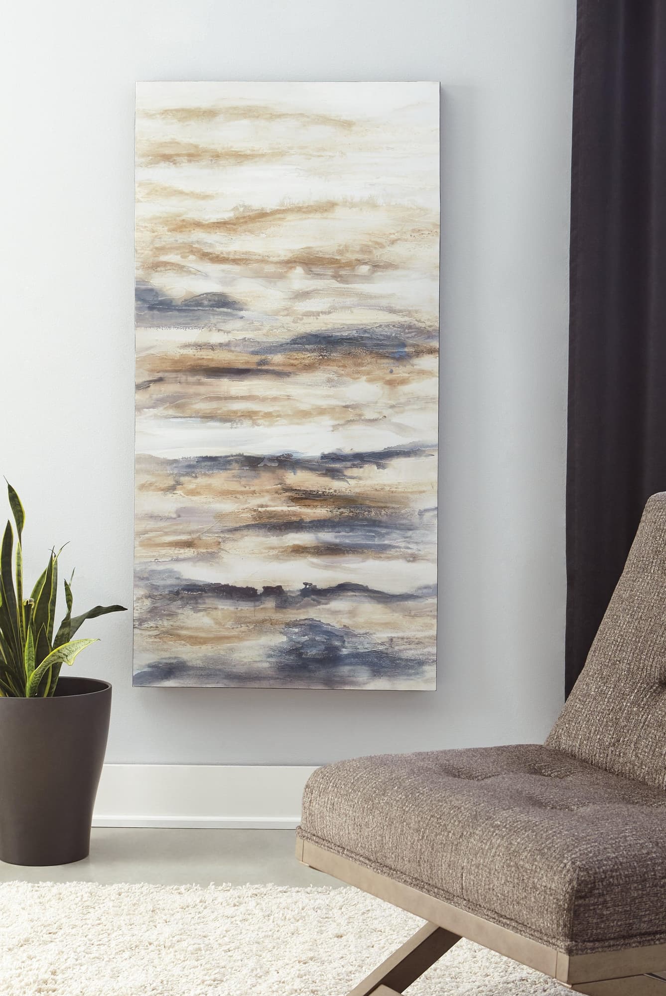 Joely Blue Tan Wall Art