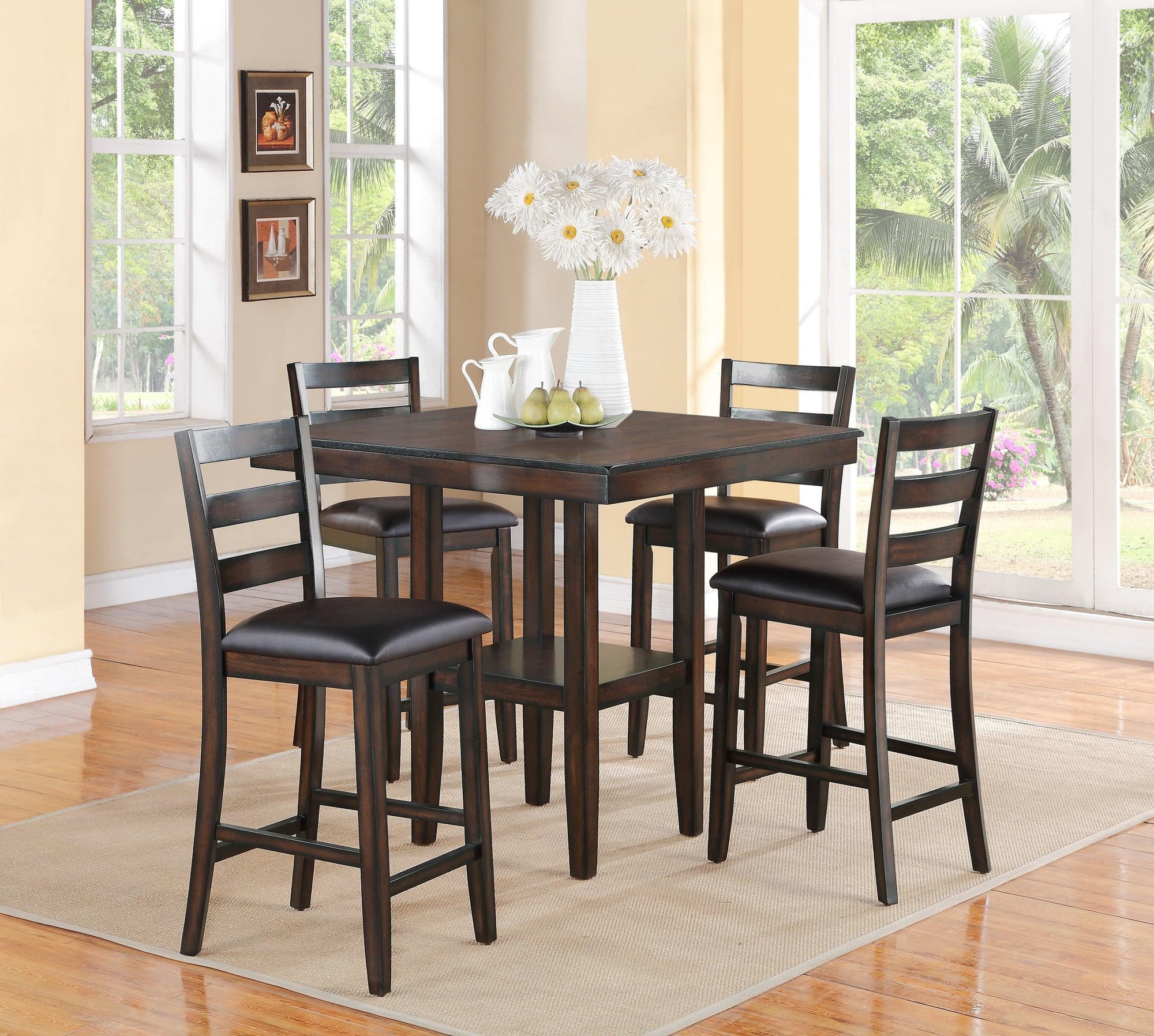 Tahoe Brown Square Counter Height Set - Image 1