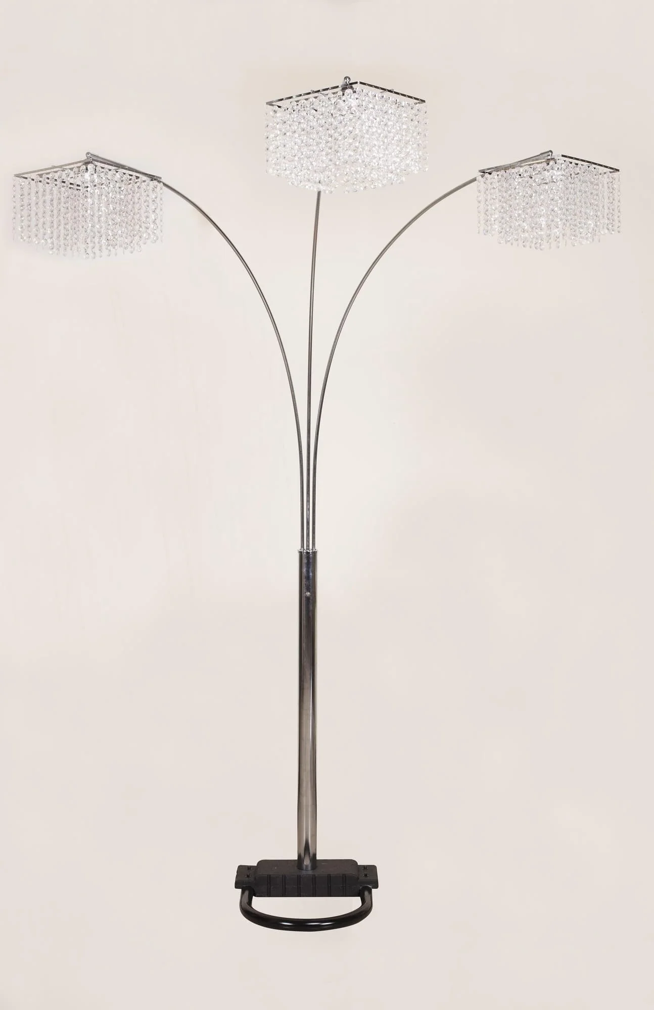Silver Black Floor Lamp - Image 1