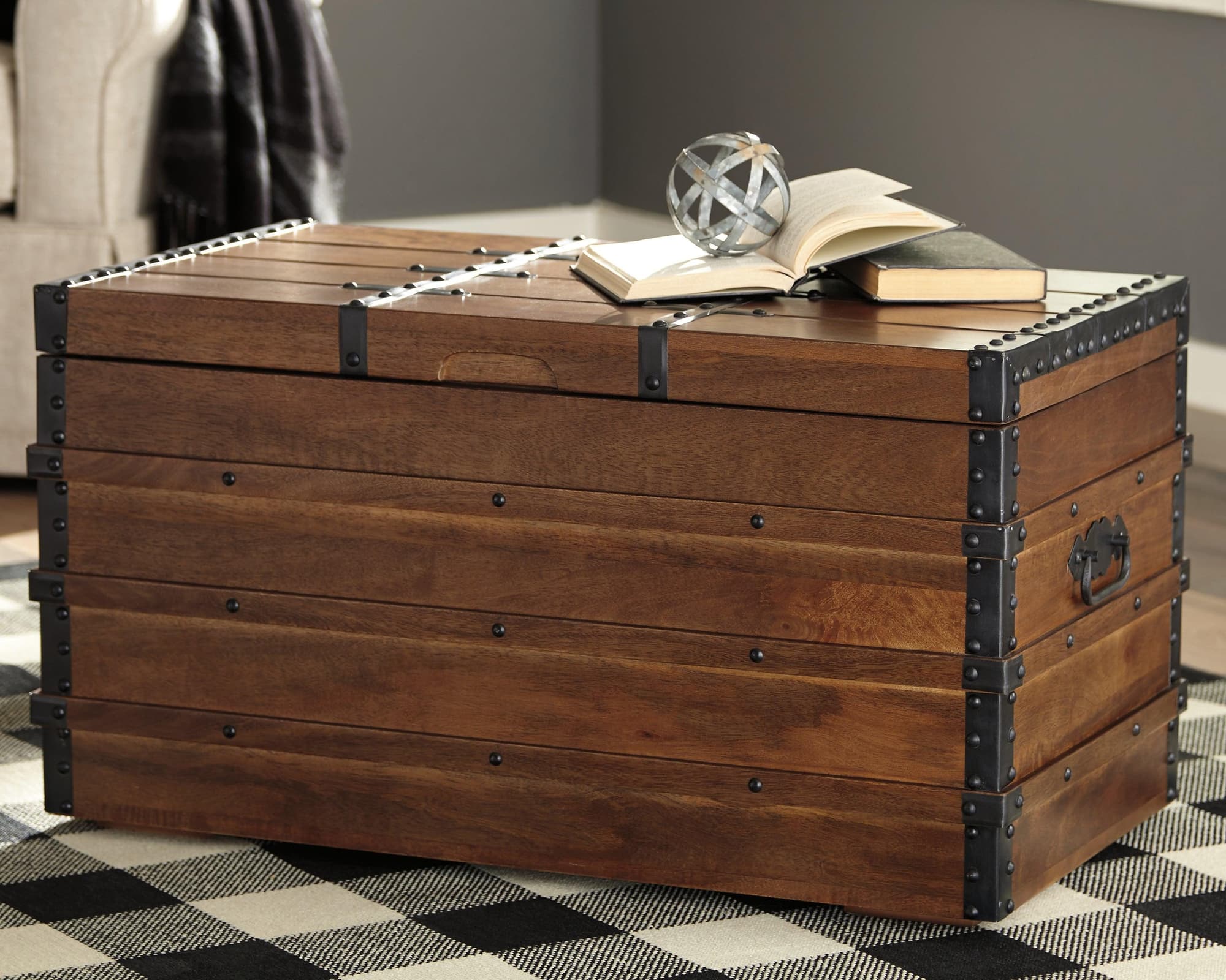 Kettleby Brown Storage Trunk - Image 1