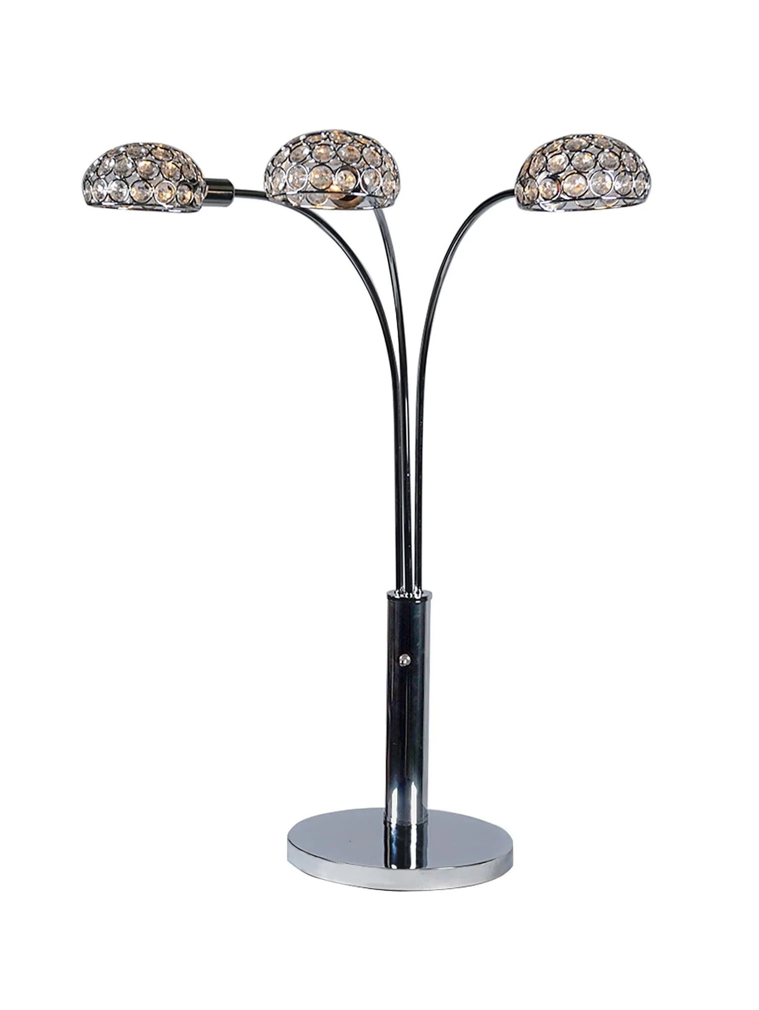 Ashley Champagne Black Silver Marble Winter Arc Table Lamp