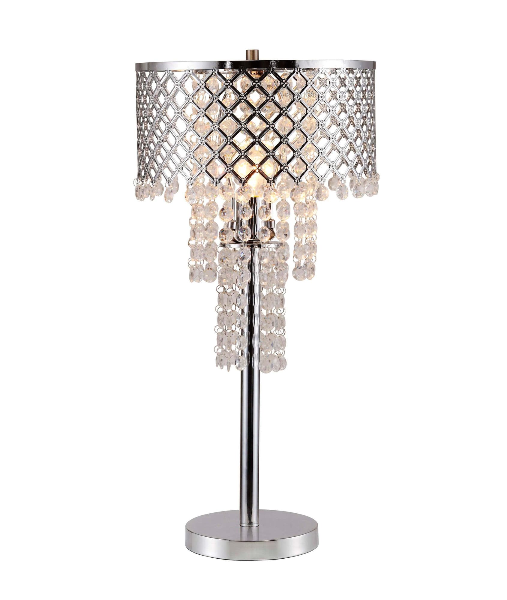 Vantassel Crystal On Mesh Glass Table Lamp - Image 1