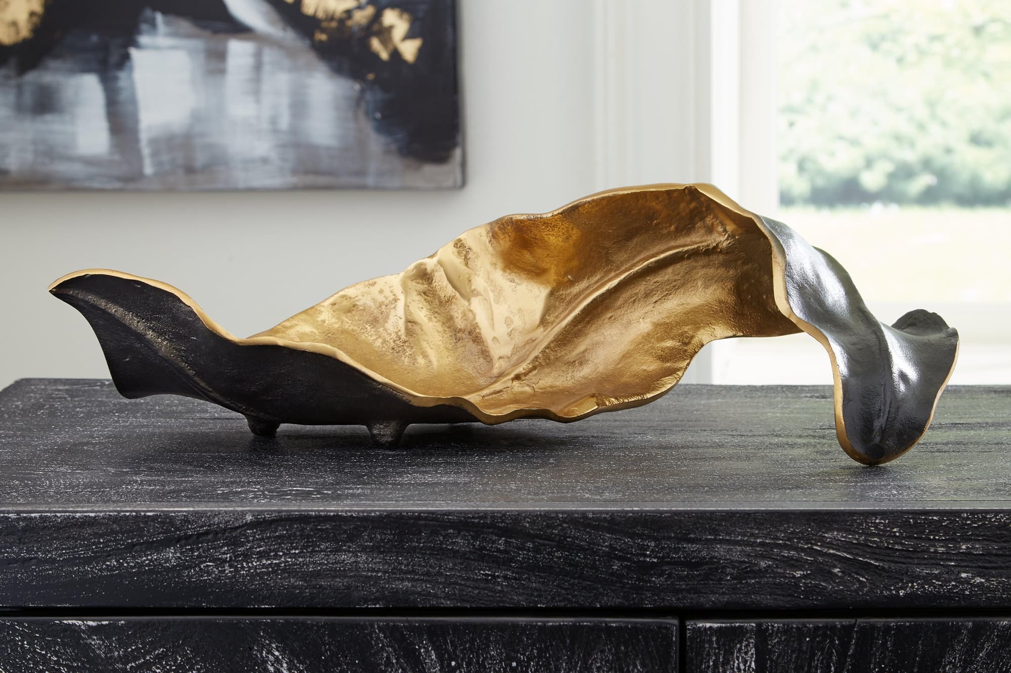 Melinda Black Gold Finish Sculpture