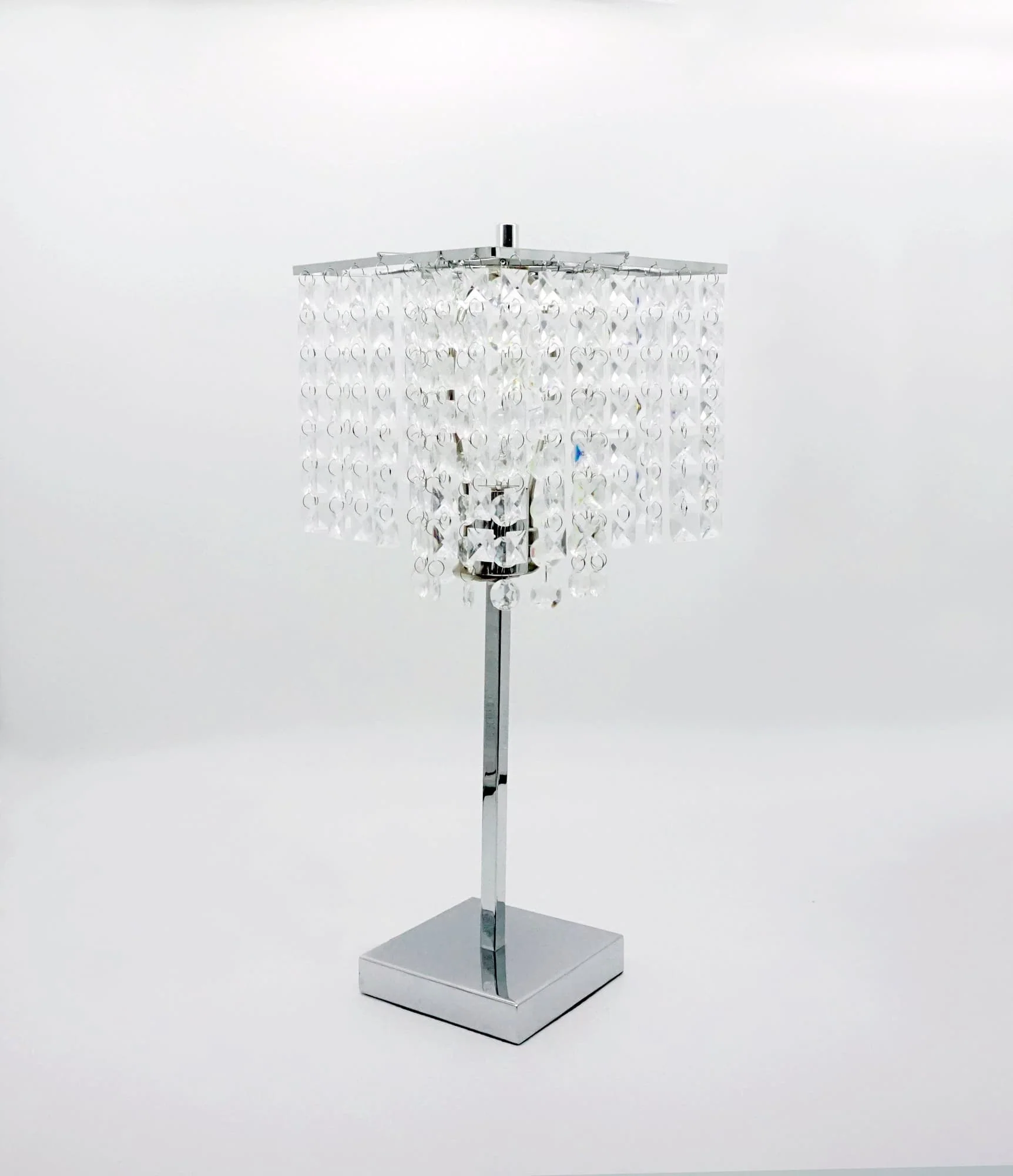 Chandelier Black Rain Drop Glass Table Touch Lamp