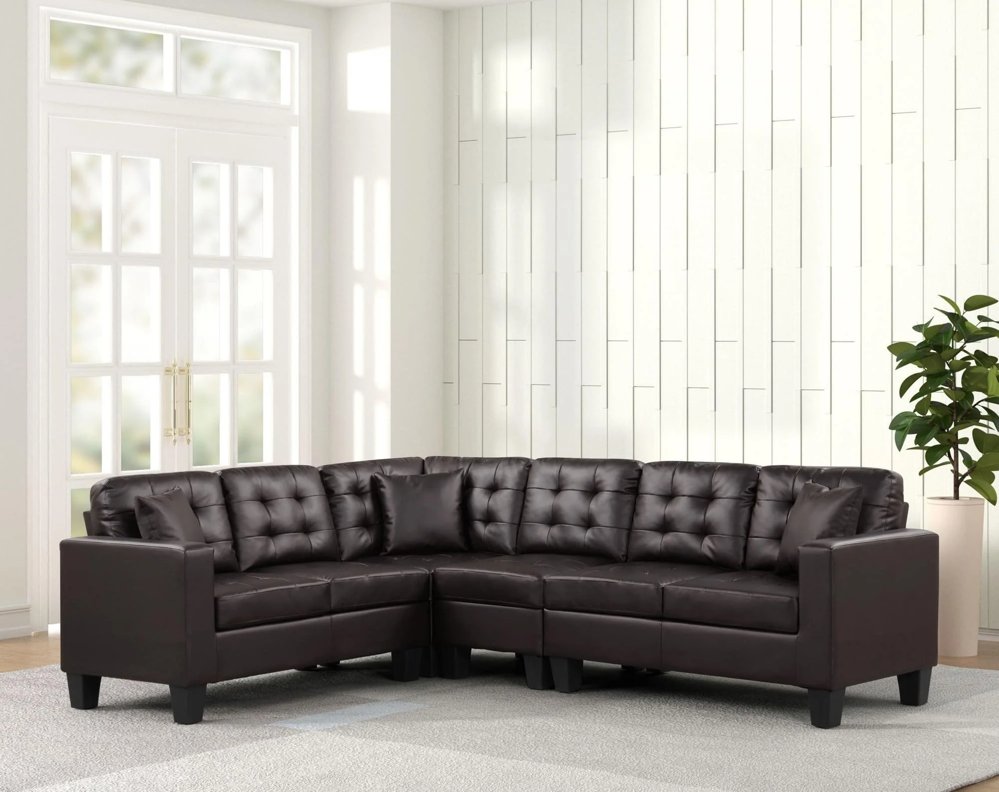 Logan Espresso Sectional - Image 1