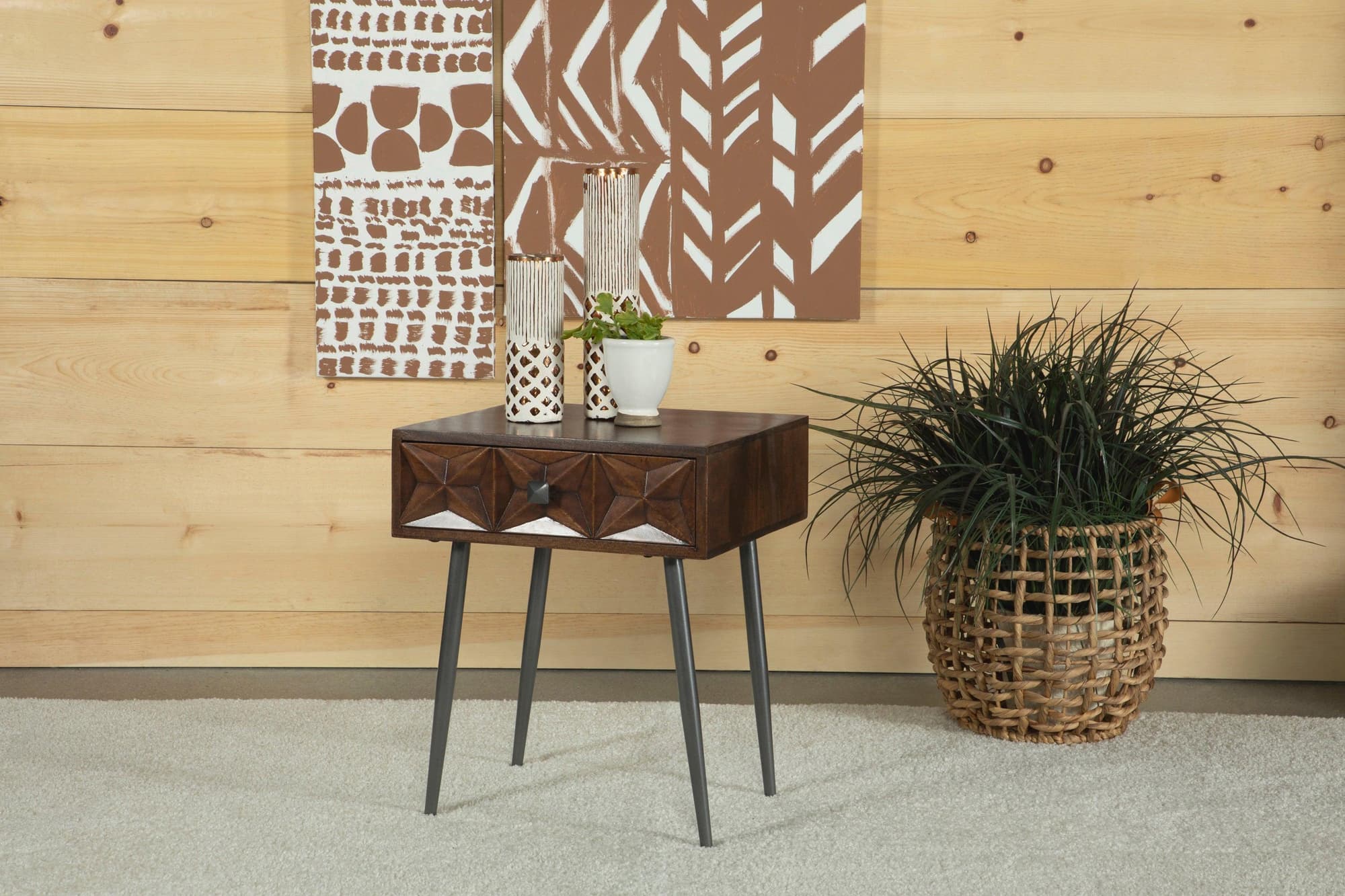Ezra Rectangular 1 Drawer Accent Cabinet - Image 1