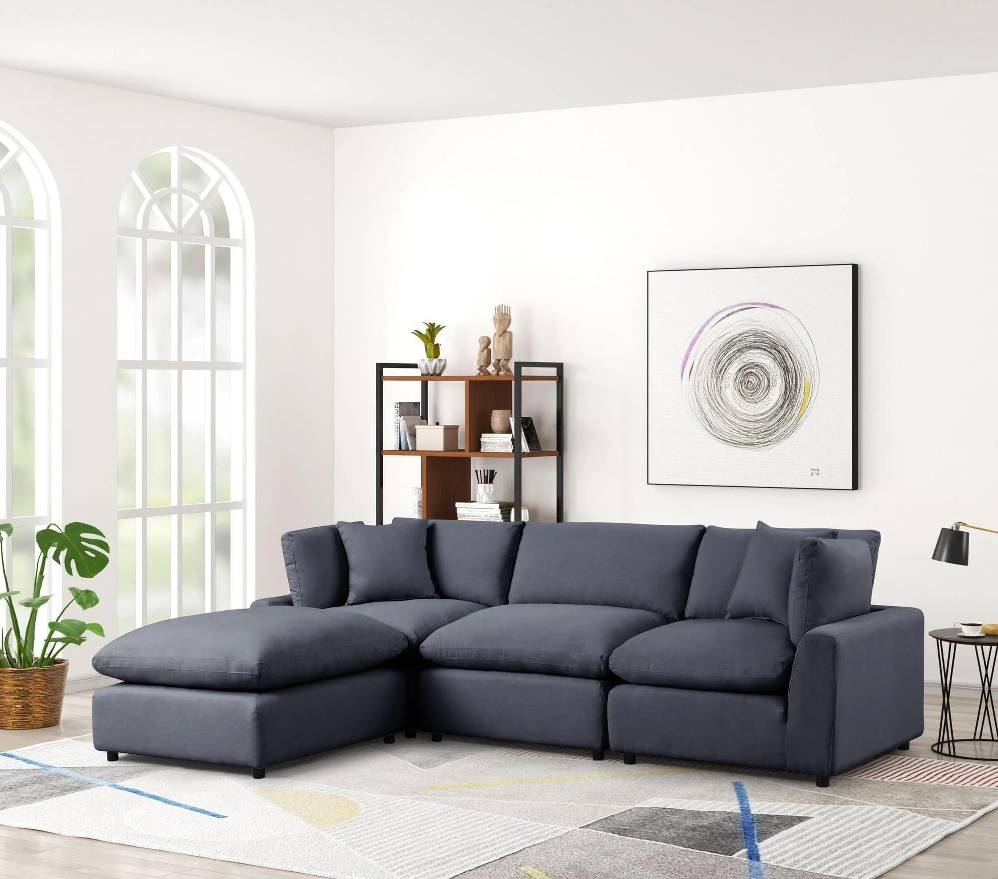 Sky Black Modular Sectional - Image 1