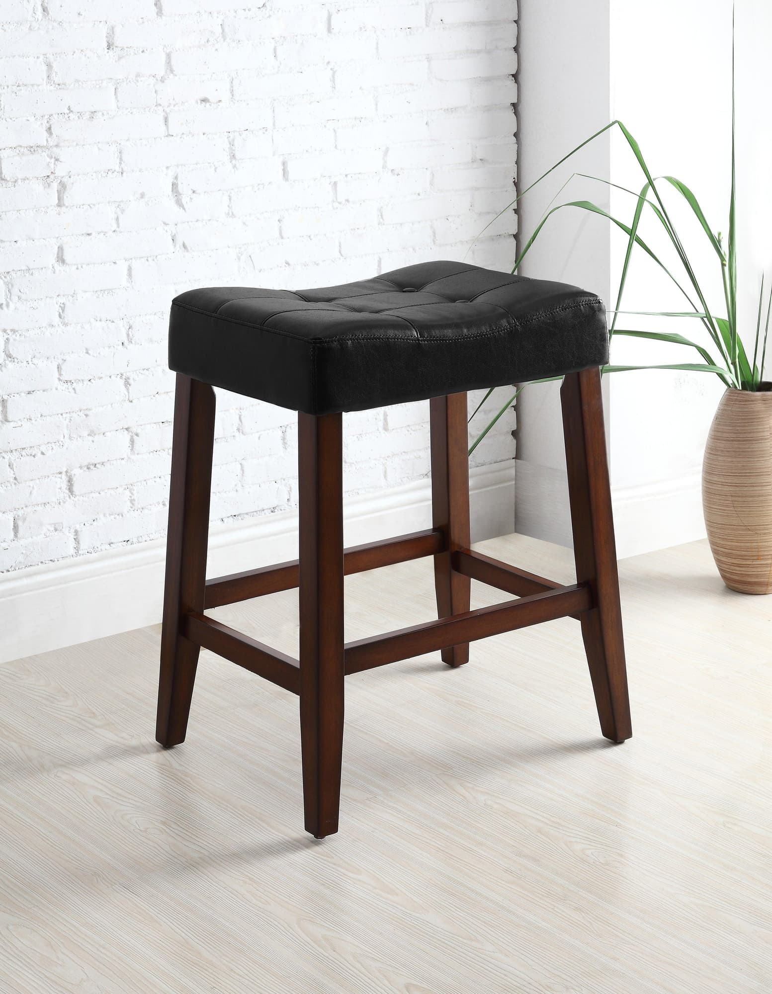 Kent Saddle Black Fabric Chair 24 - Image 1
