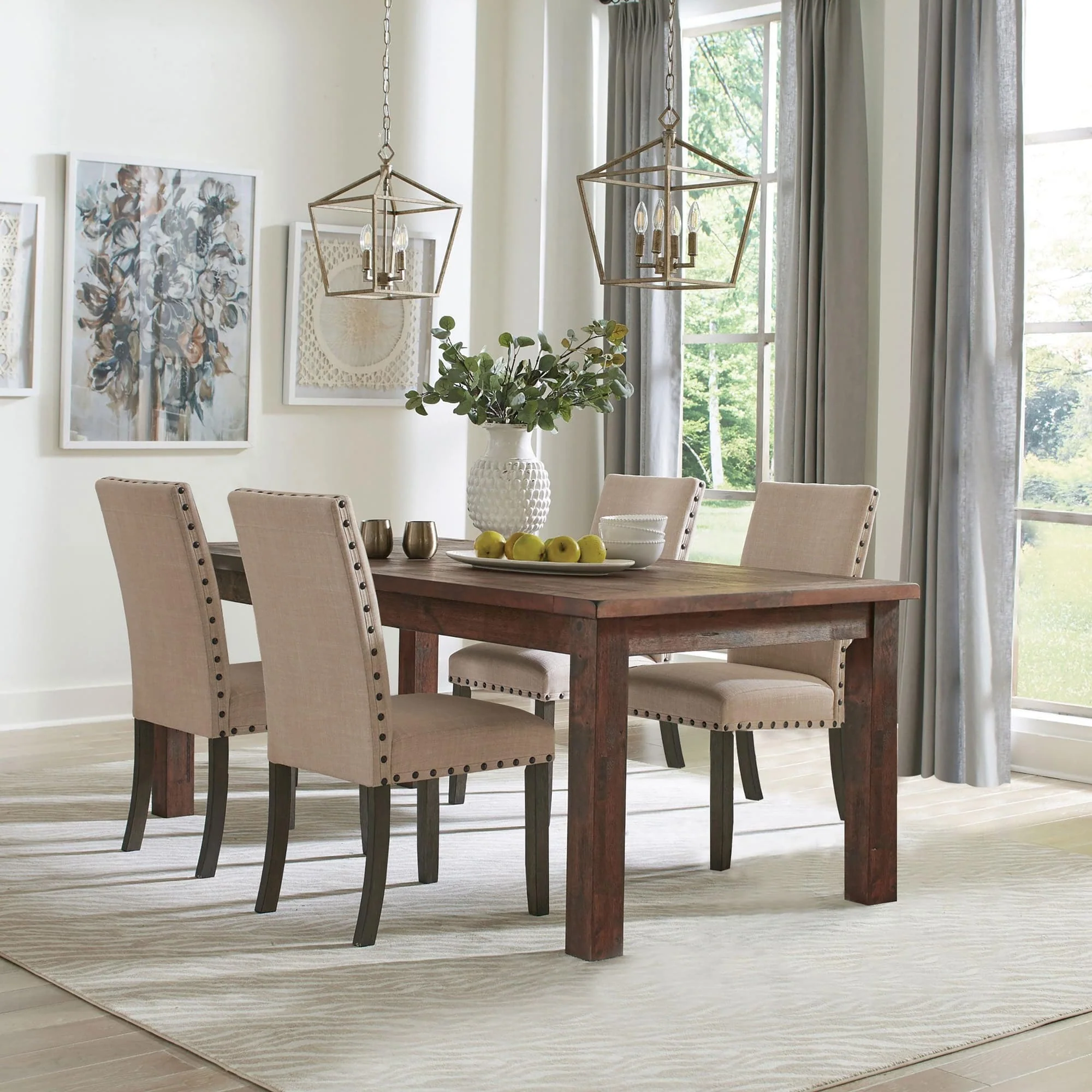 Coleman Rustic Golden Brown Rectangular Dining Room Set - Image 1