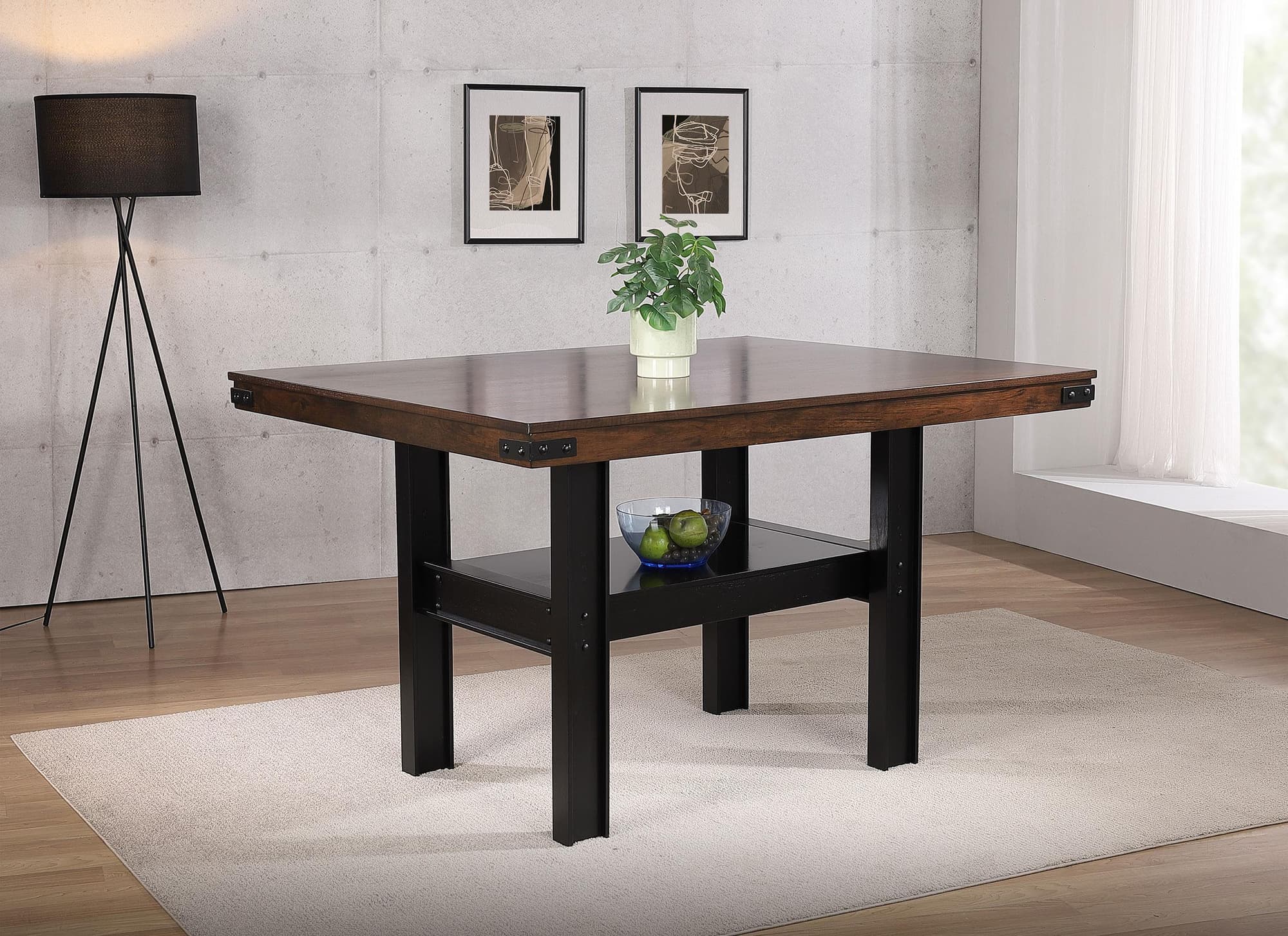 Patterson 60 inch Counter Height Dining Table Mango Oak - Image 1