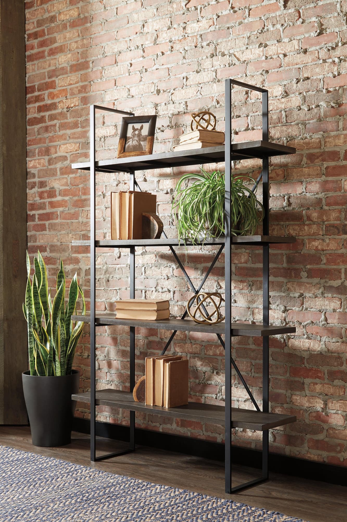 Gilesgrove Black Gray Bookcase