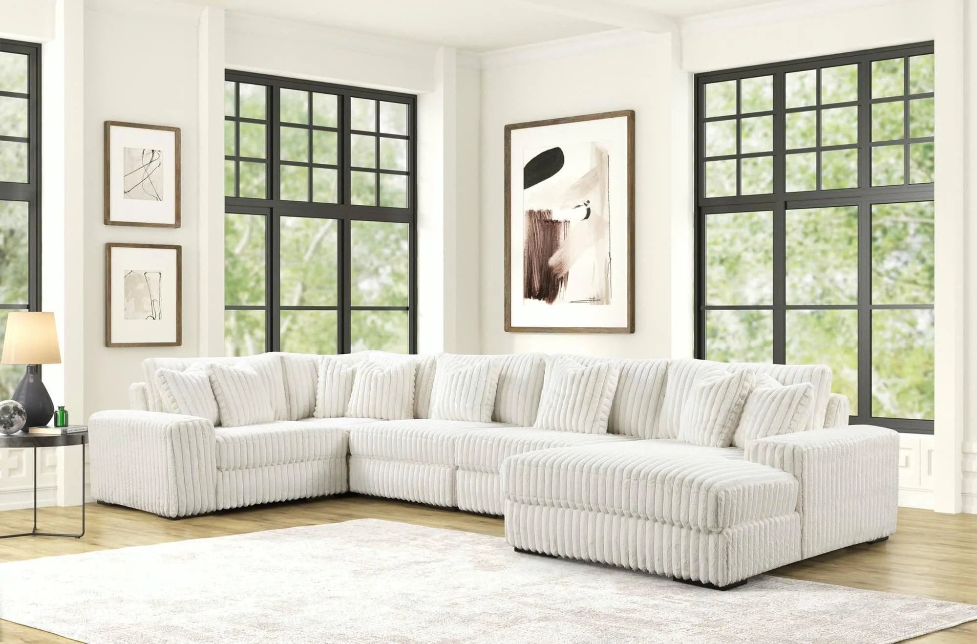 Seasons Beige 5-Piece Sectional - Image 1