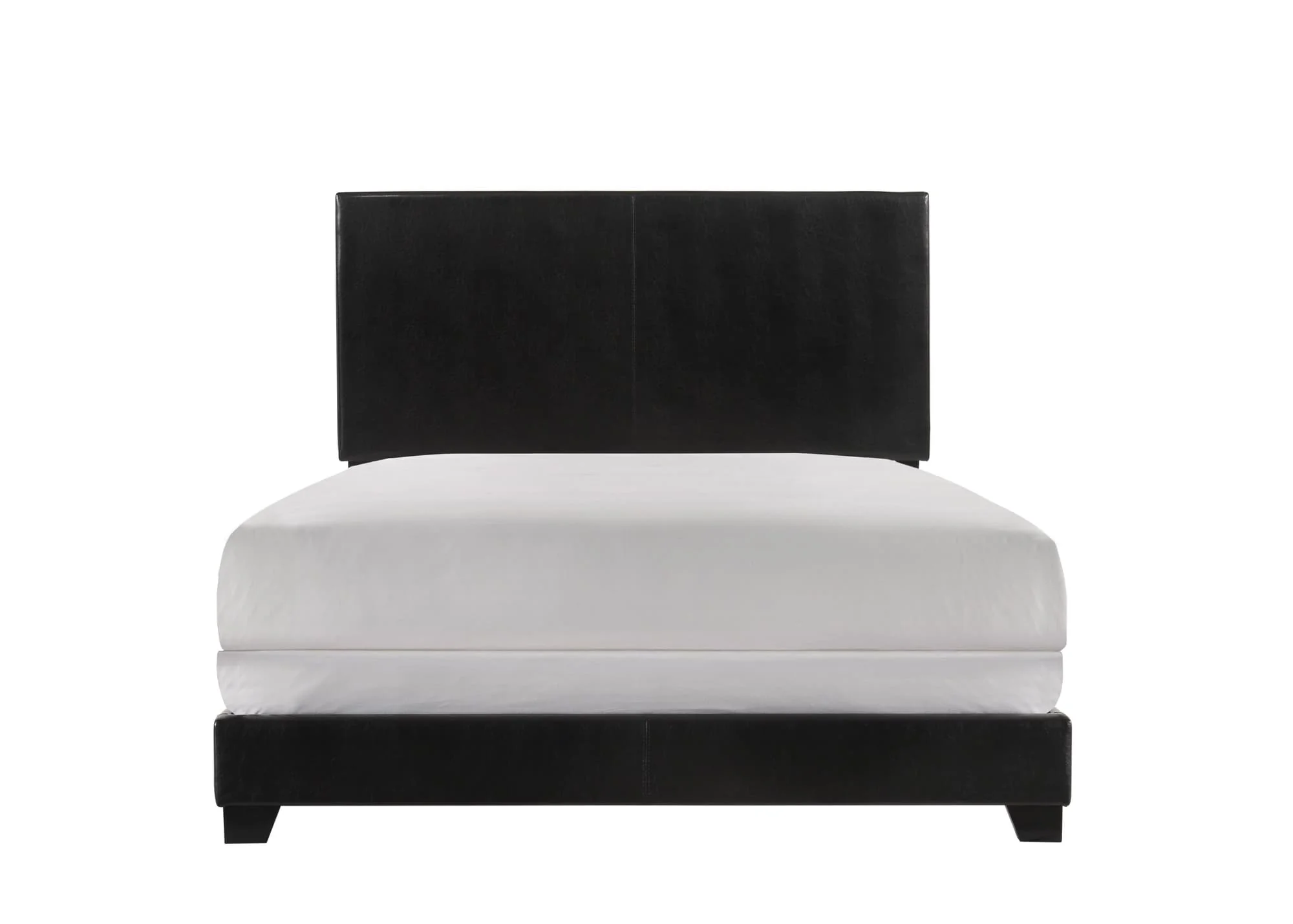 Erin Black PU Faux Leather Upholstered Full Bed - Image 1
