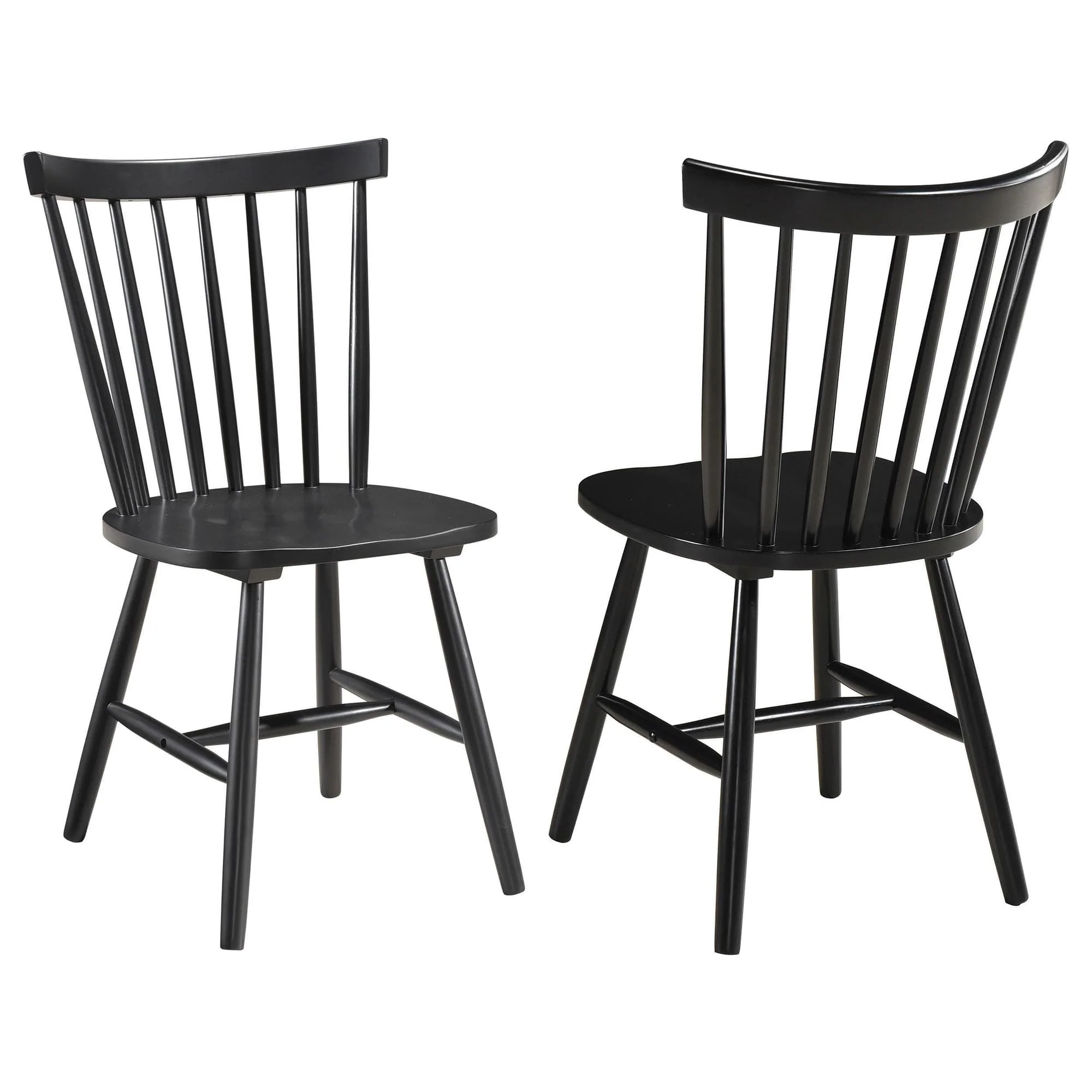 Hollyoak Windsor Wood Dining Side Chair Black (Set of 2) - Image 1
