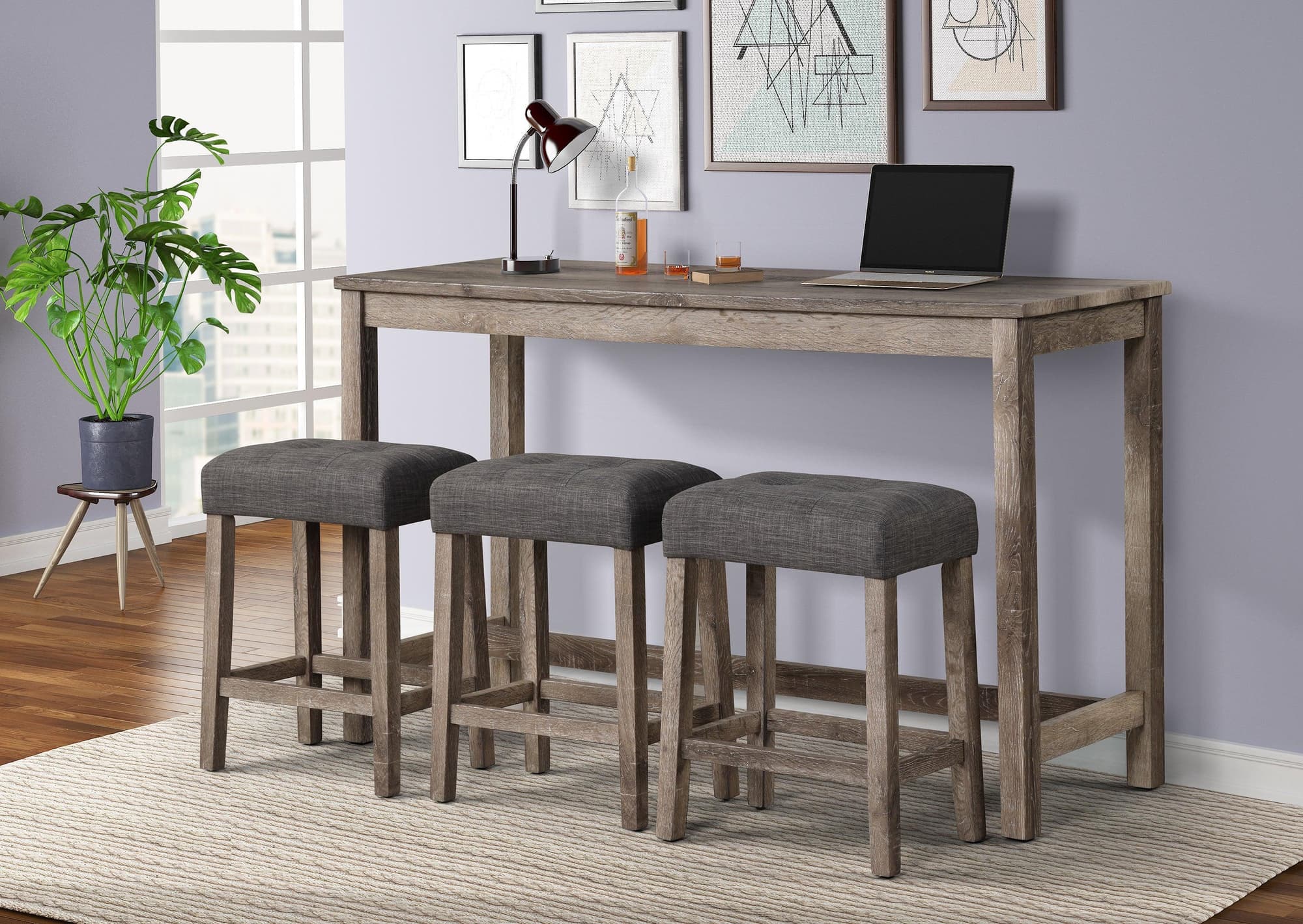Wren Elegant Brown Gray Console Table - Image 1
