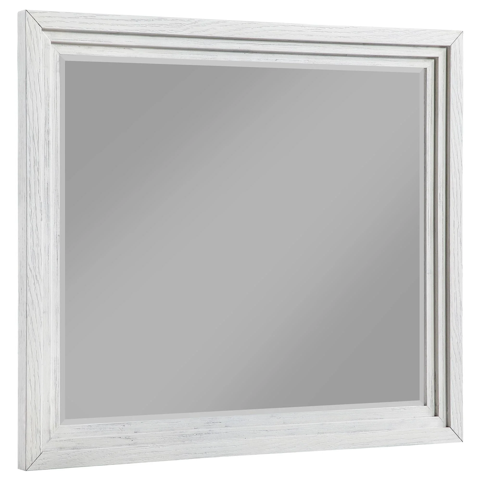 Marielle Dresser Mirror Distressed White - Image 1
