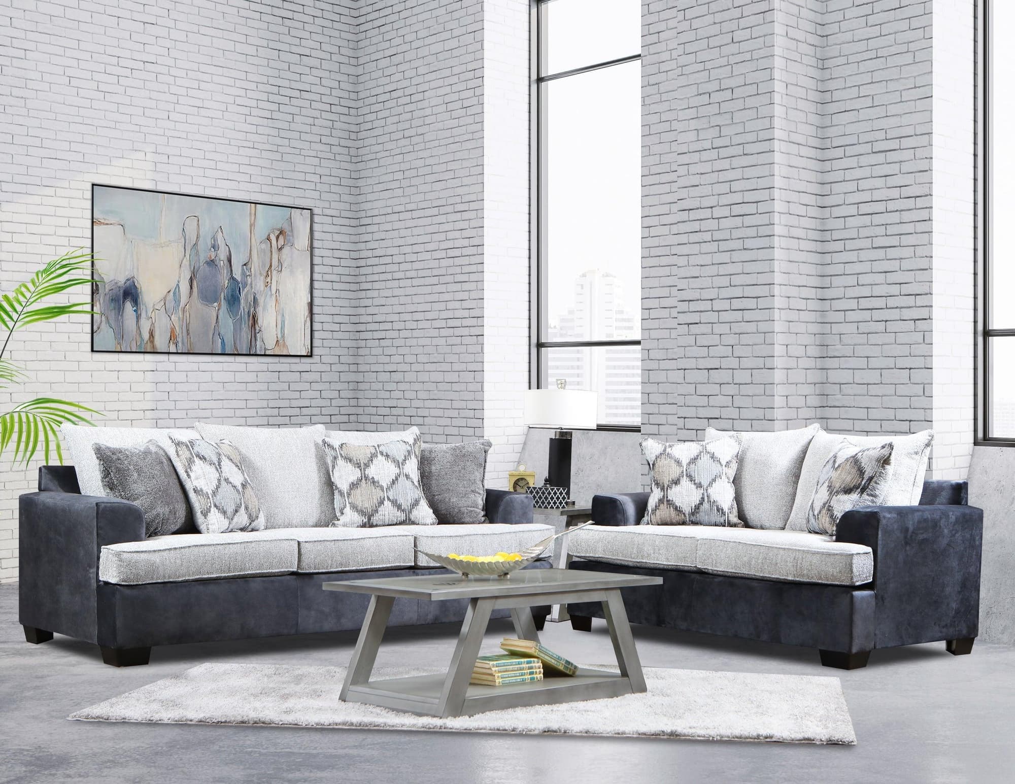 Goin Charcoal 2-Piece Living Room Set - Image 1