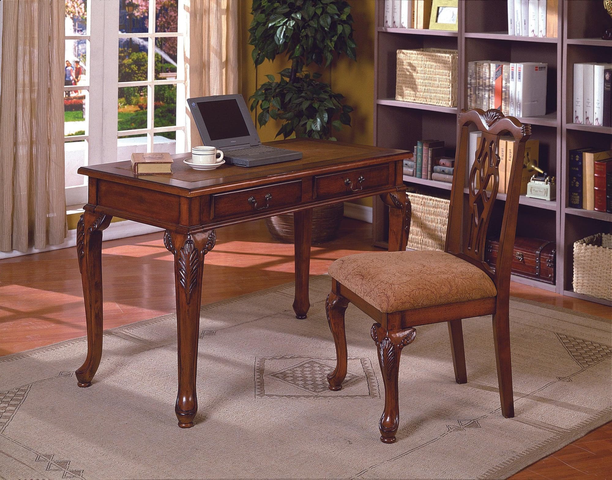 Fairfax Brown Home Office Desk & Chair Set - Image 1