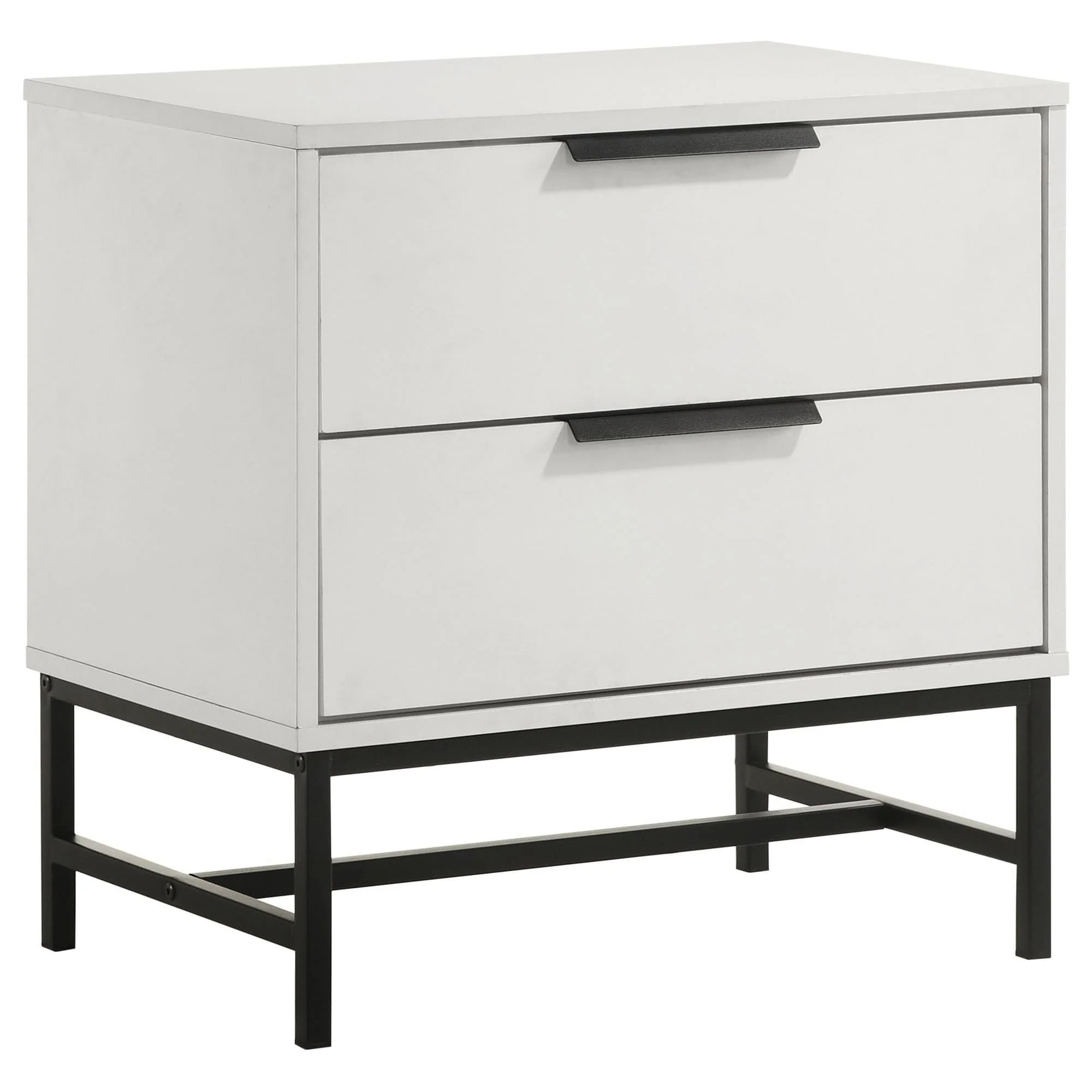 Sonora 2 Drawer Nightstand Bedide Table White - Image 1