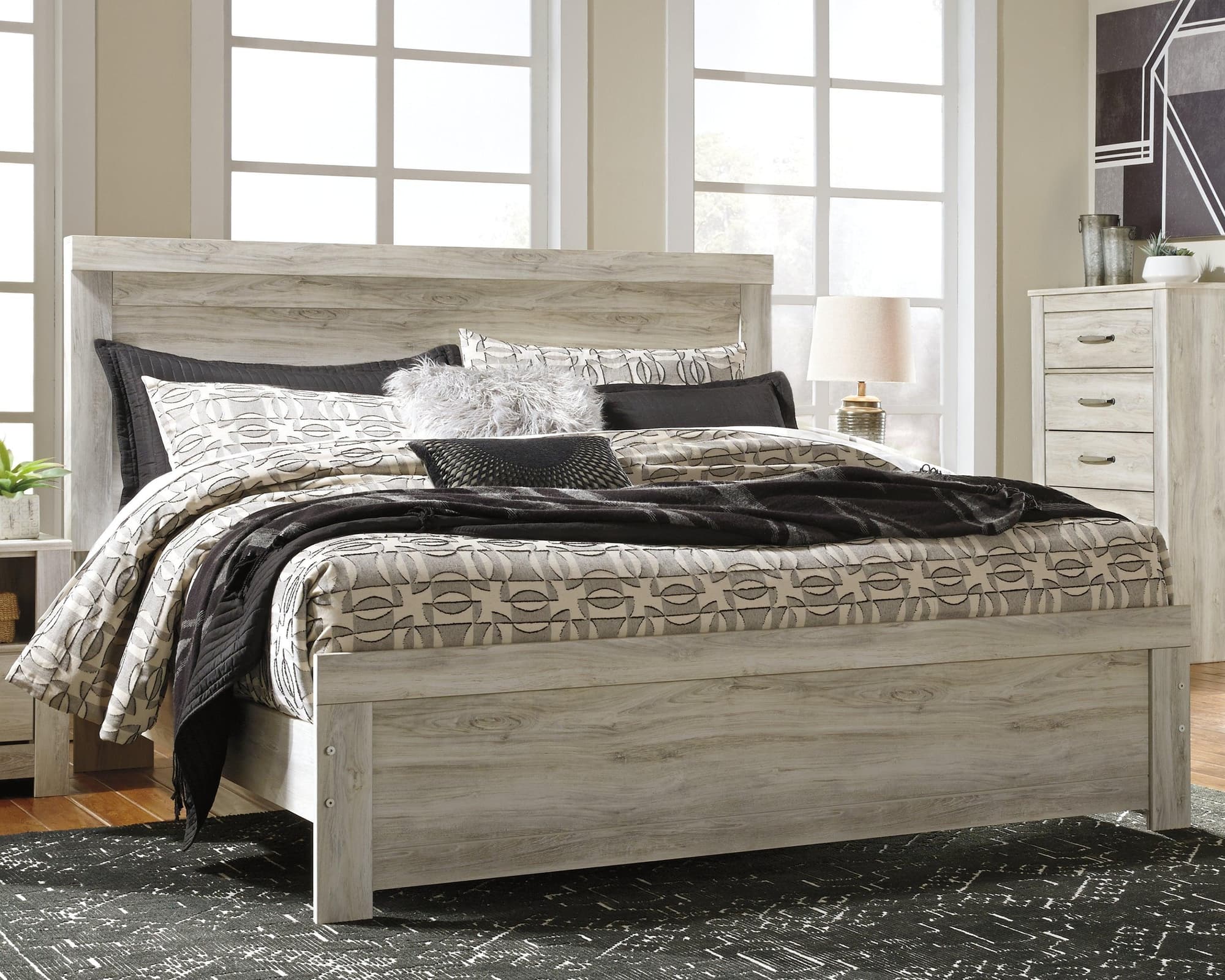 Bellaby Whitewash King Panel Bed - Image 1