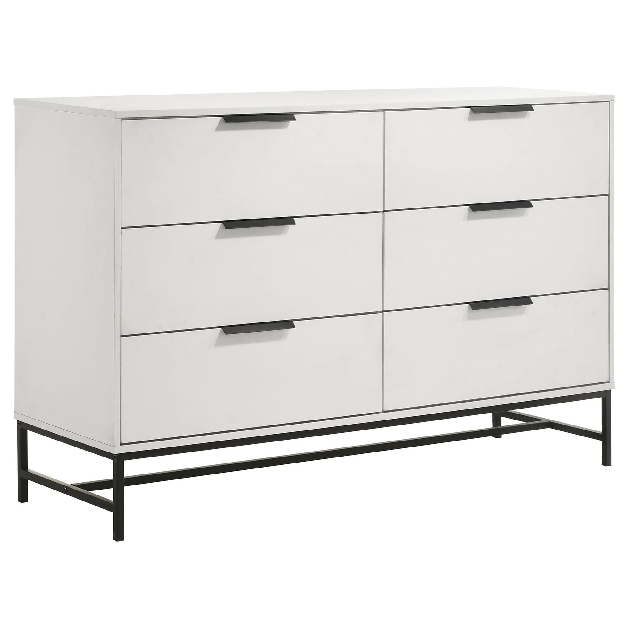 Sonora 6 Drawer Bedroom Dresser White - Image 1