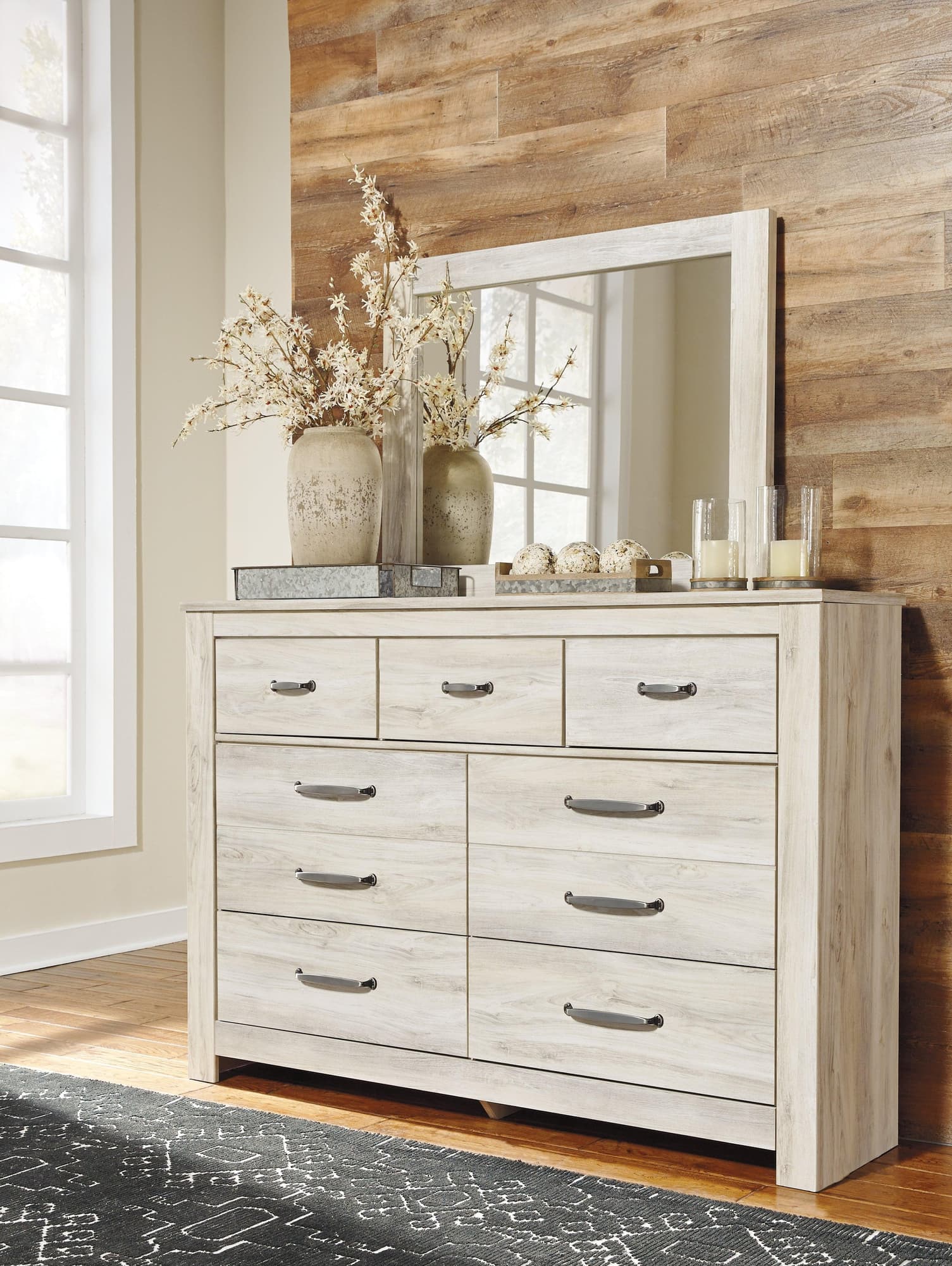 Bellaby Whitewash Dresser And Mirror - Image 1