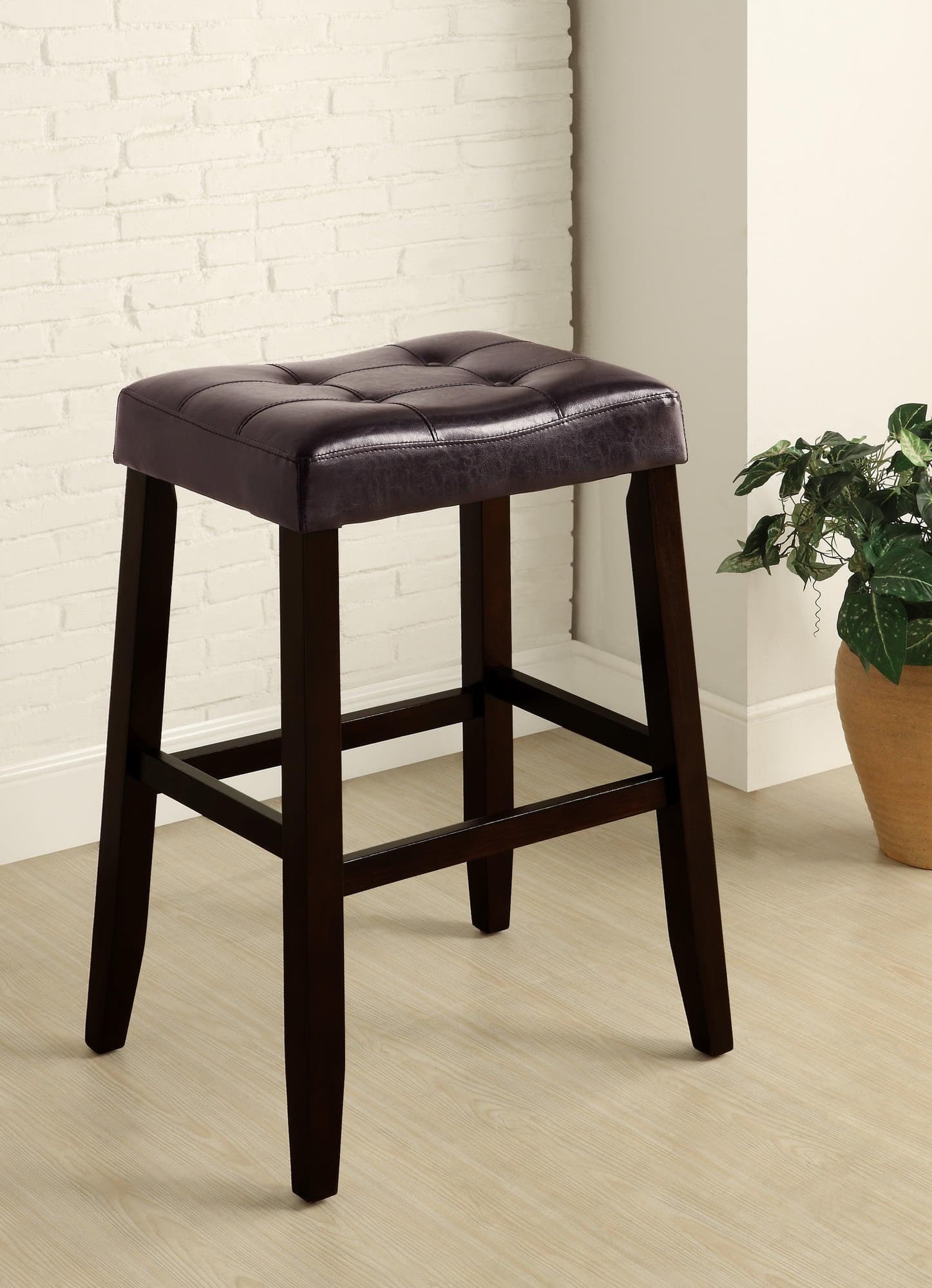Kent Saddle Espresso Brown Fabric Chair 29 - Image 1