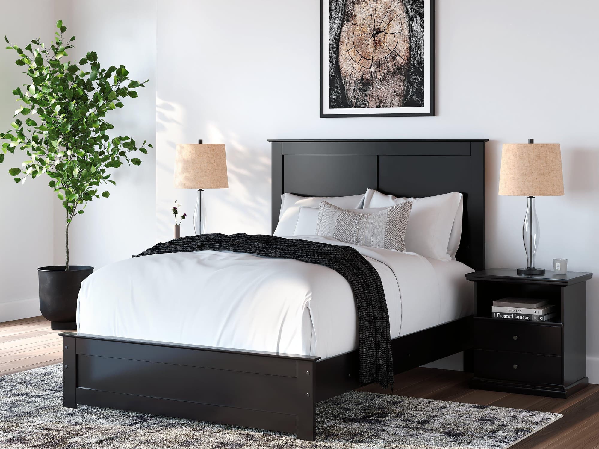 Maribel Black Full Panel Bed - Image 1