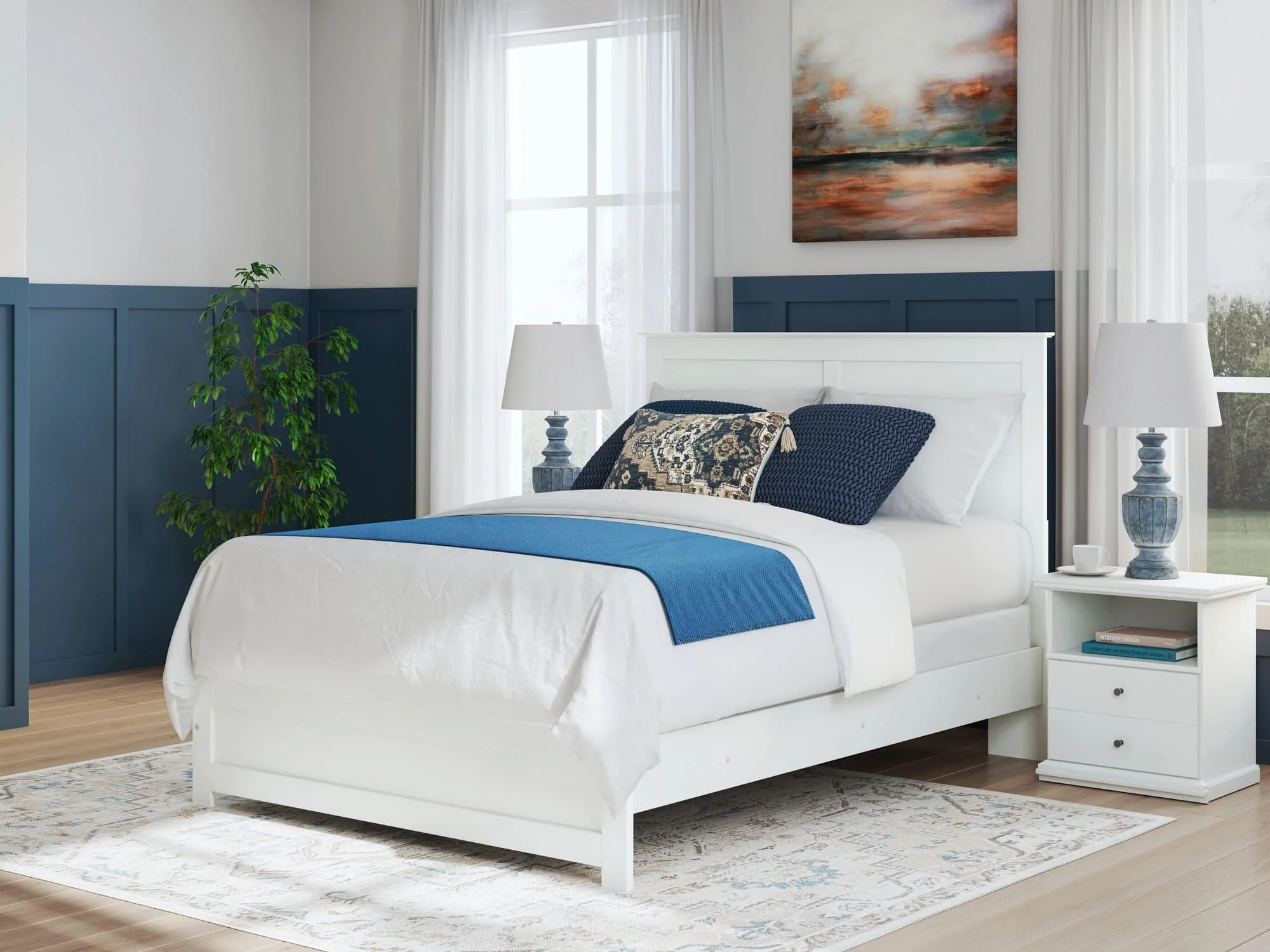 Bostwick Shoals White Queen Panel Bed - Image 1