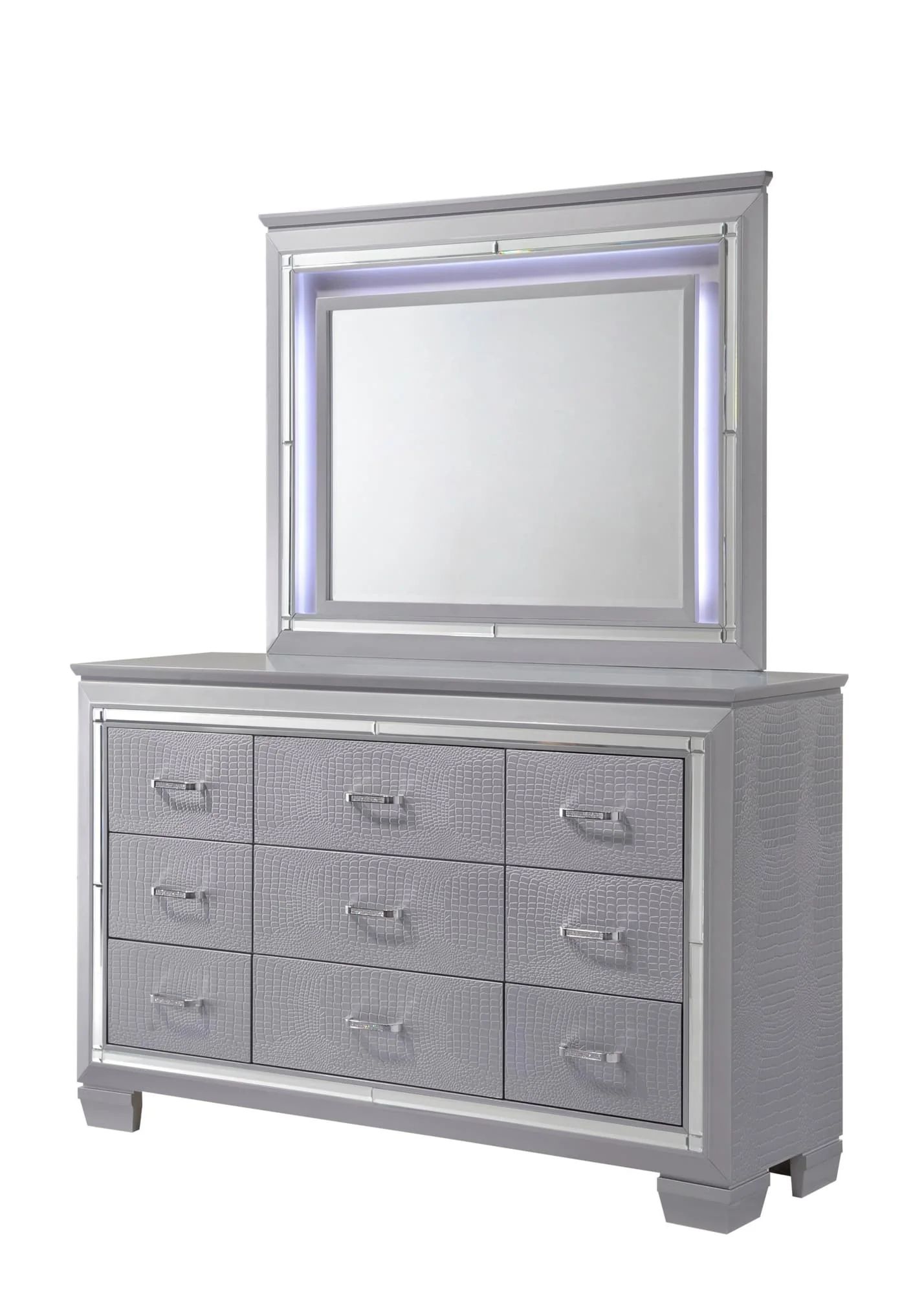 Lillian Dresser Silver 9 Drawers - Image 1