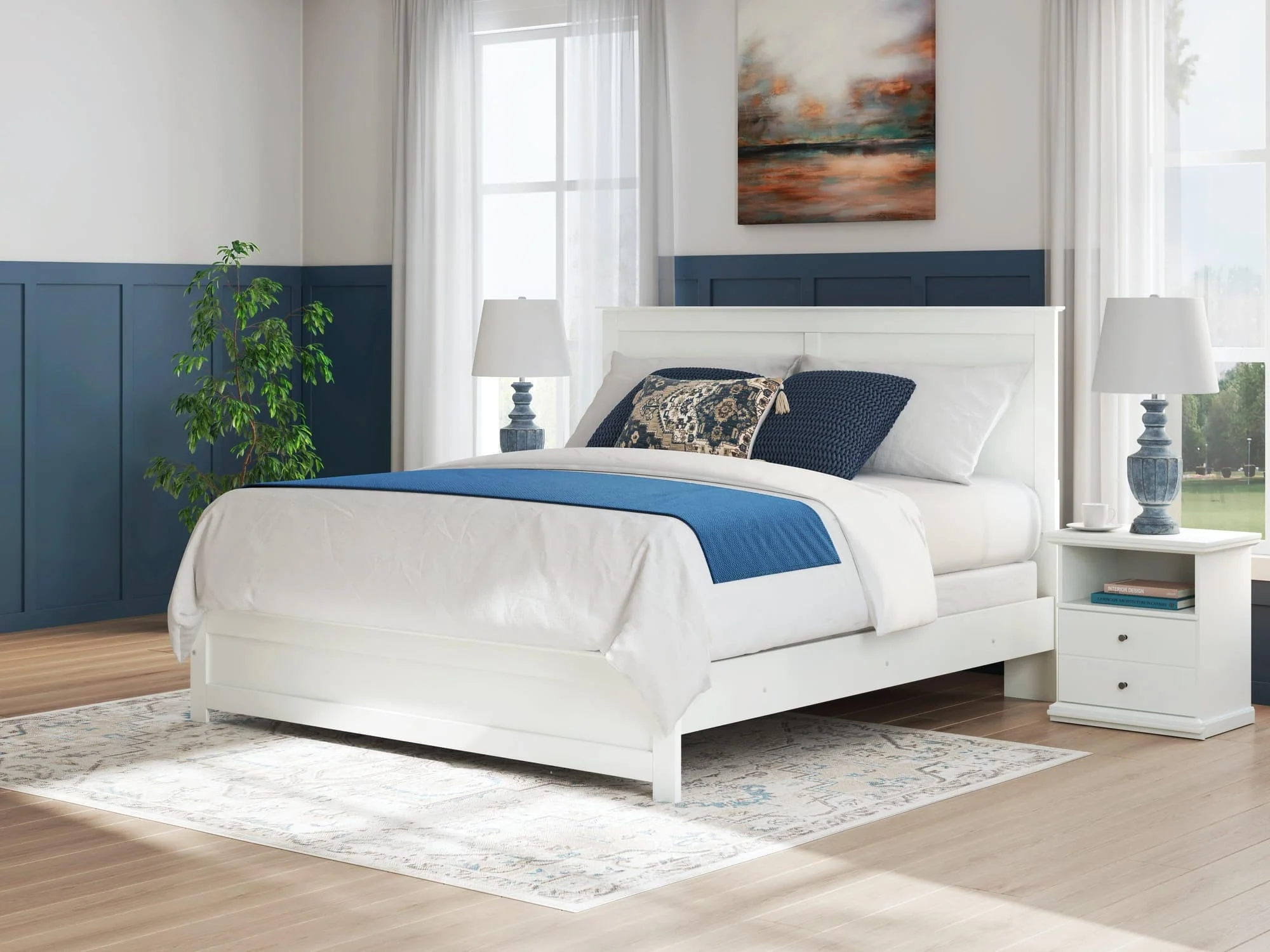 Bostwick Shoals White King Panel Bed - Image 1