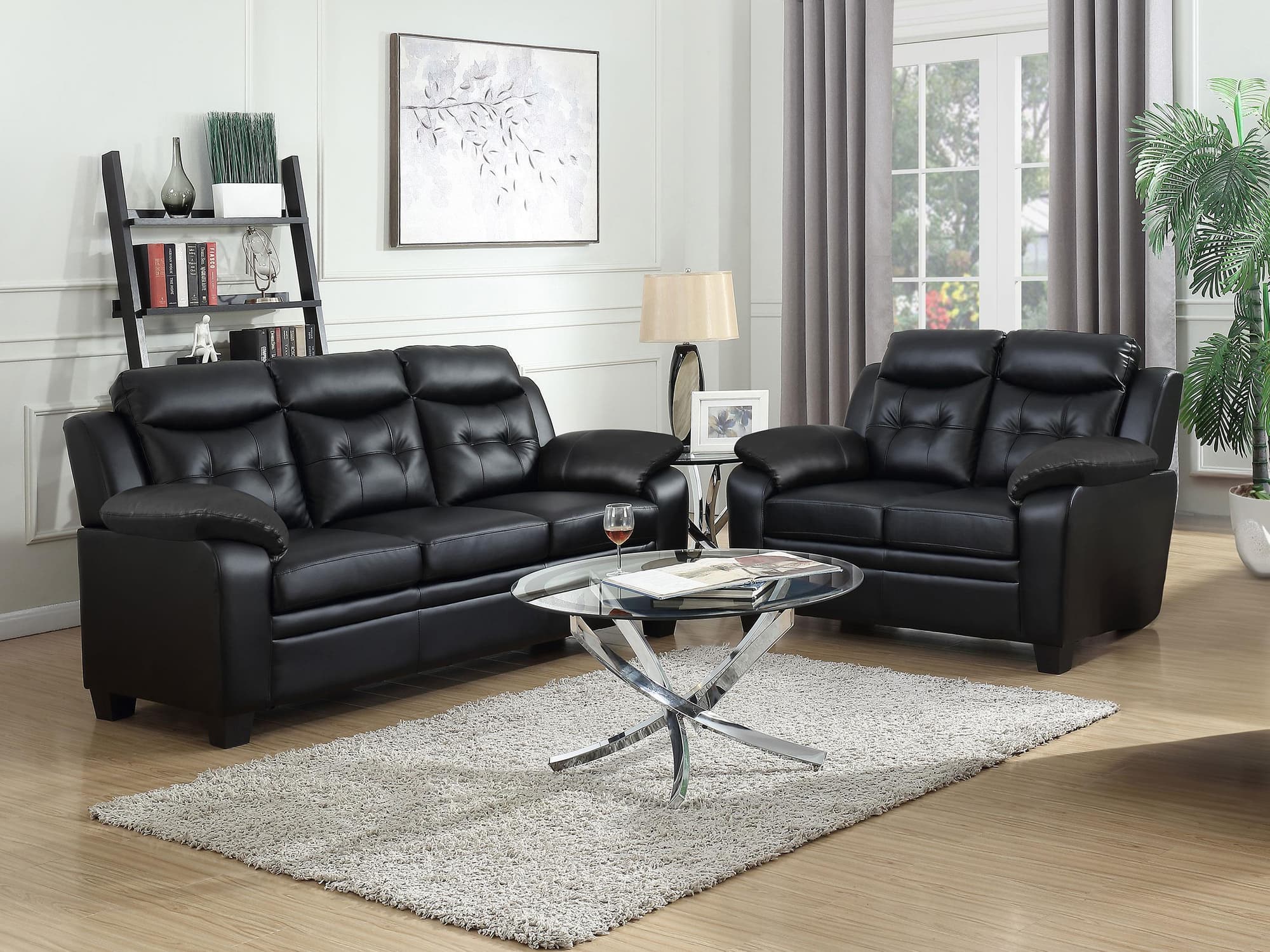 Finley Casual Brown 2-Piece Living Room Set - Image 1