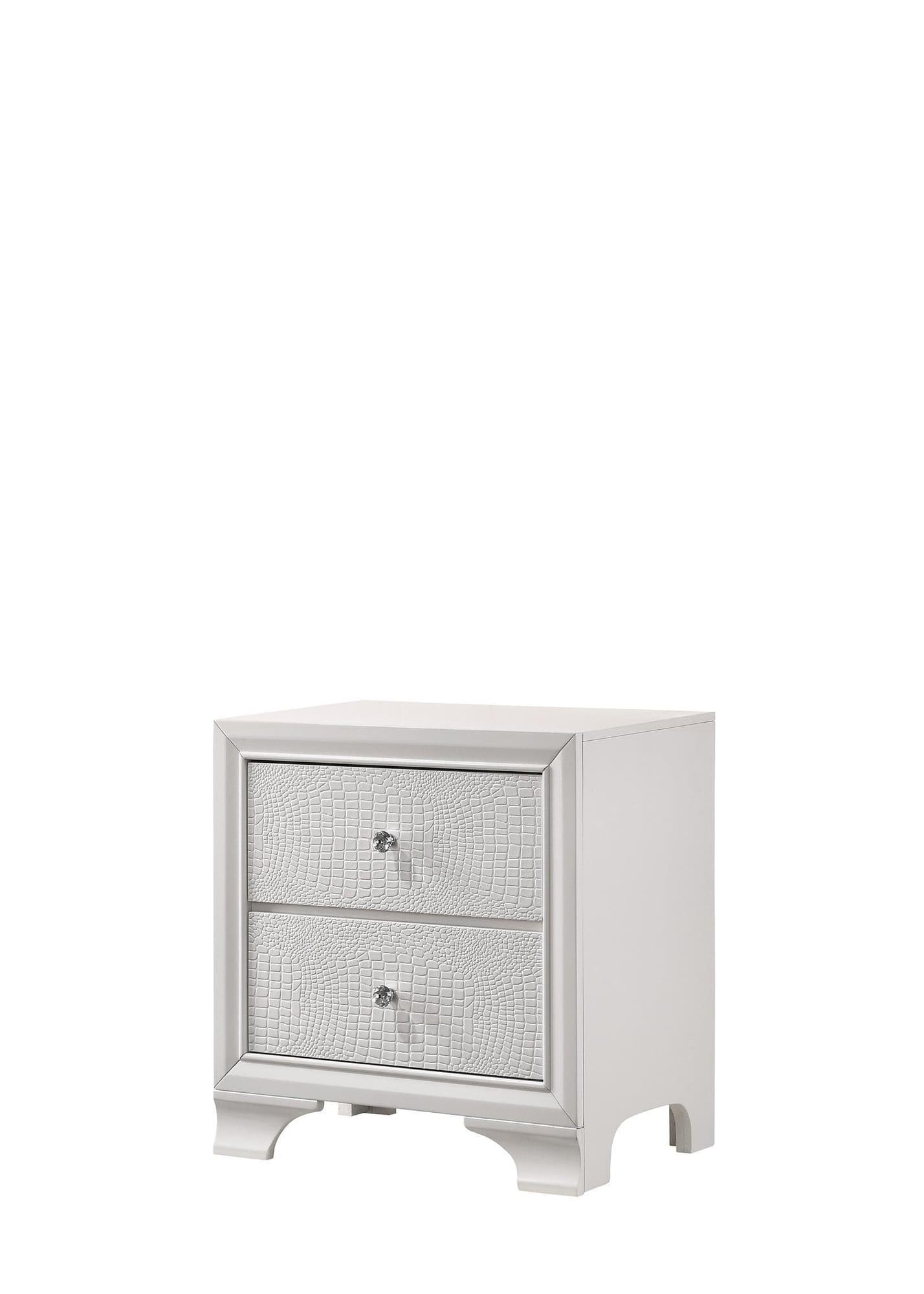 Lyssa Nightstand Frost 3 Drawers - Image 1