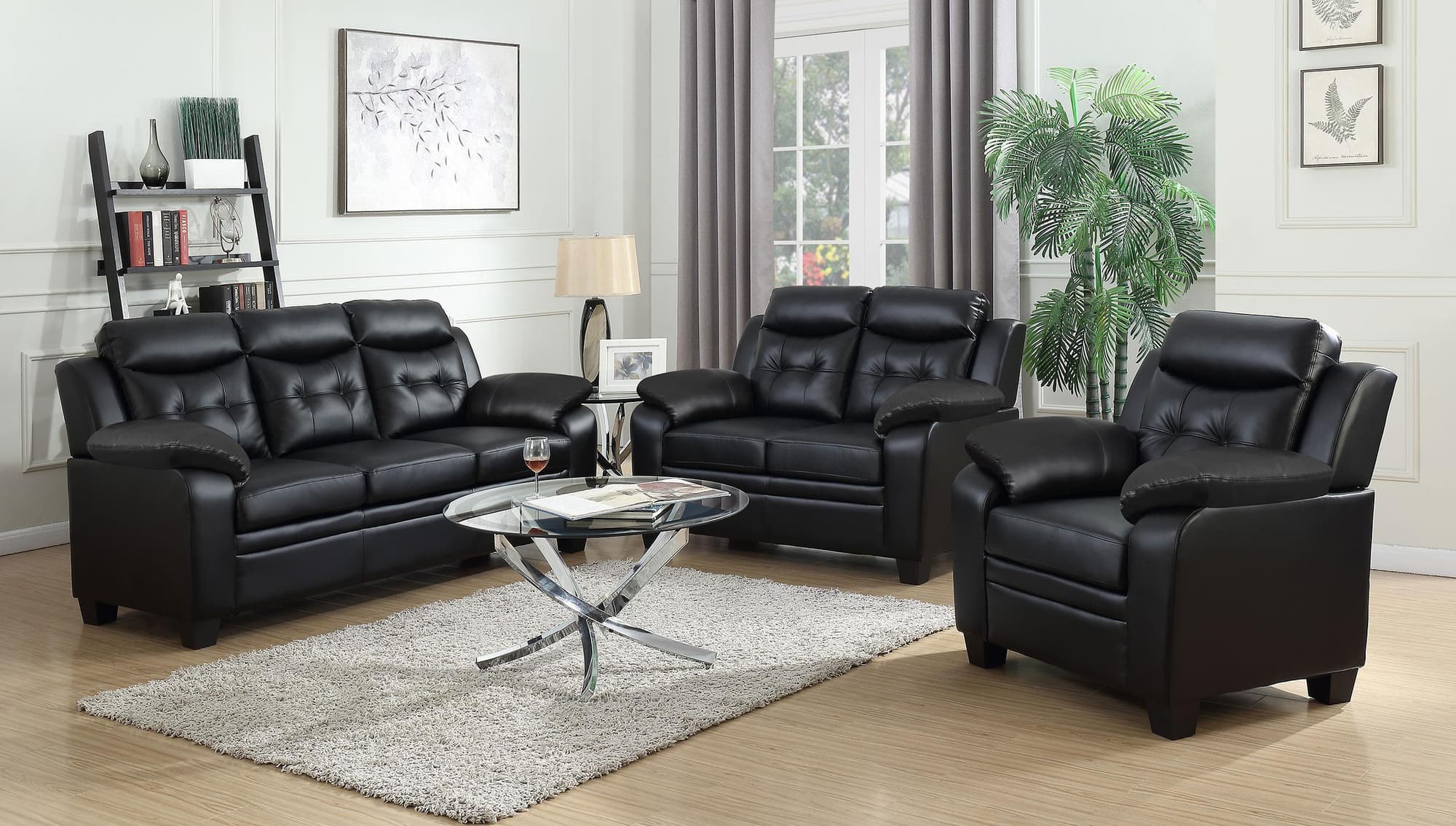 Finley Casual Brown 3-Piece Living Room Set - Image 1