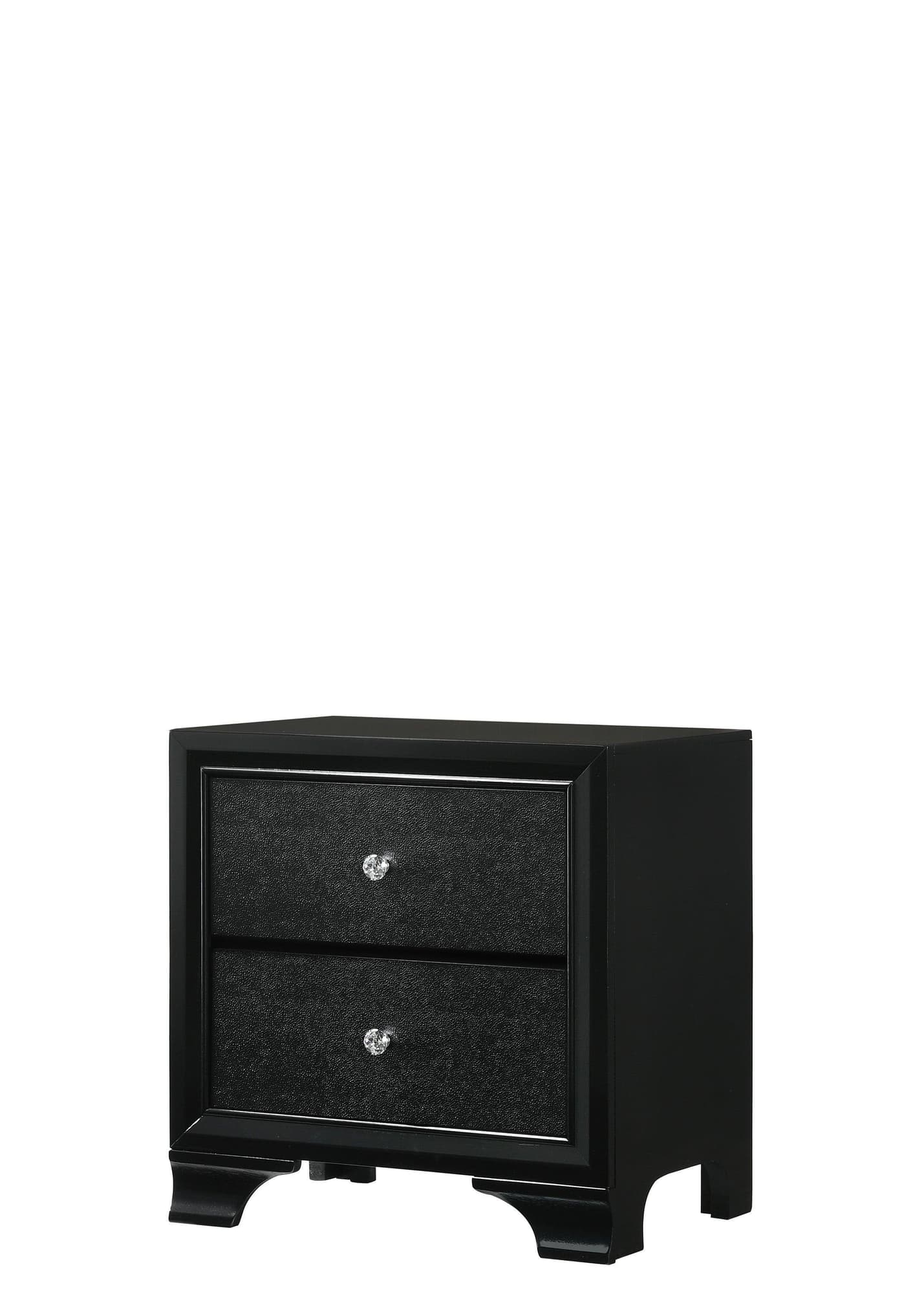 Micah Nightstand Black 2 Drawers - Image 1