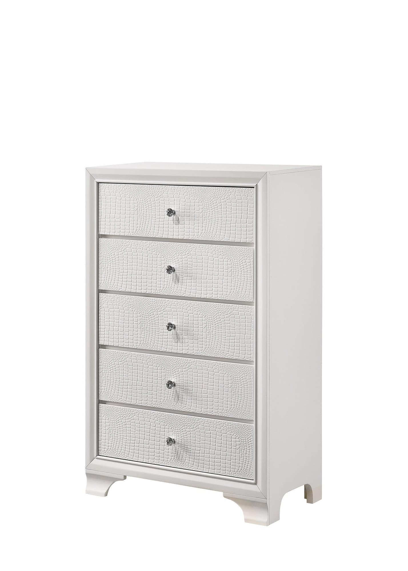 Lyssa Chest Frost Faux 5 Drawers - Image 1