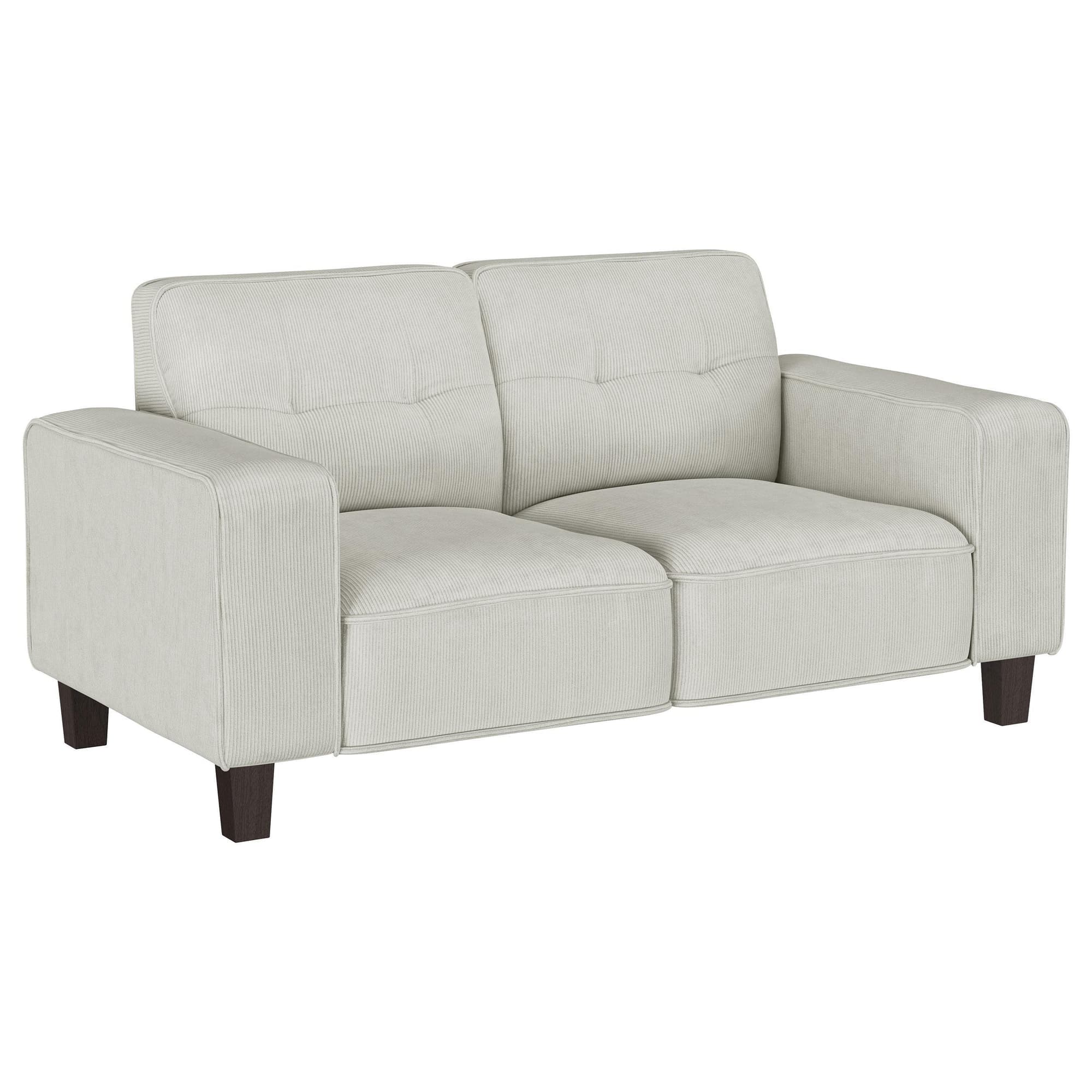 Deerhurst Upholstered Track Arm Tufted Loveseat Beige - Image 1